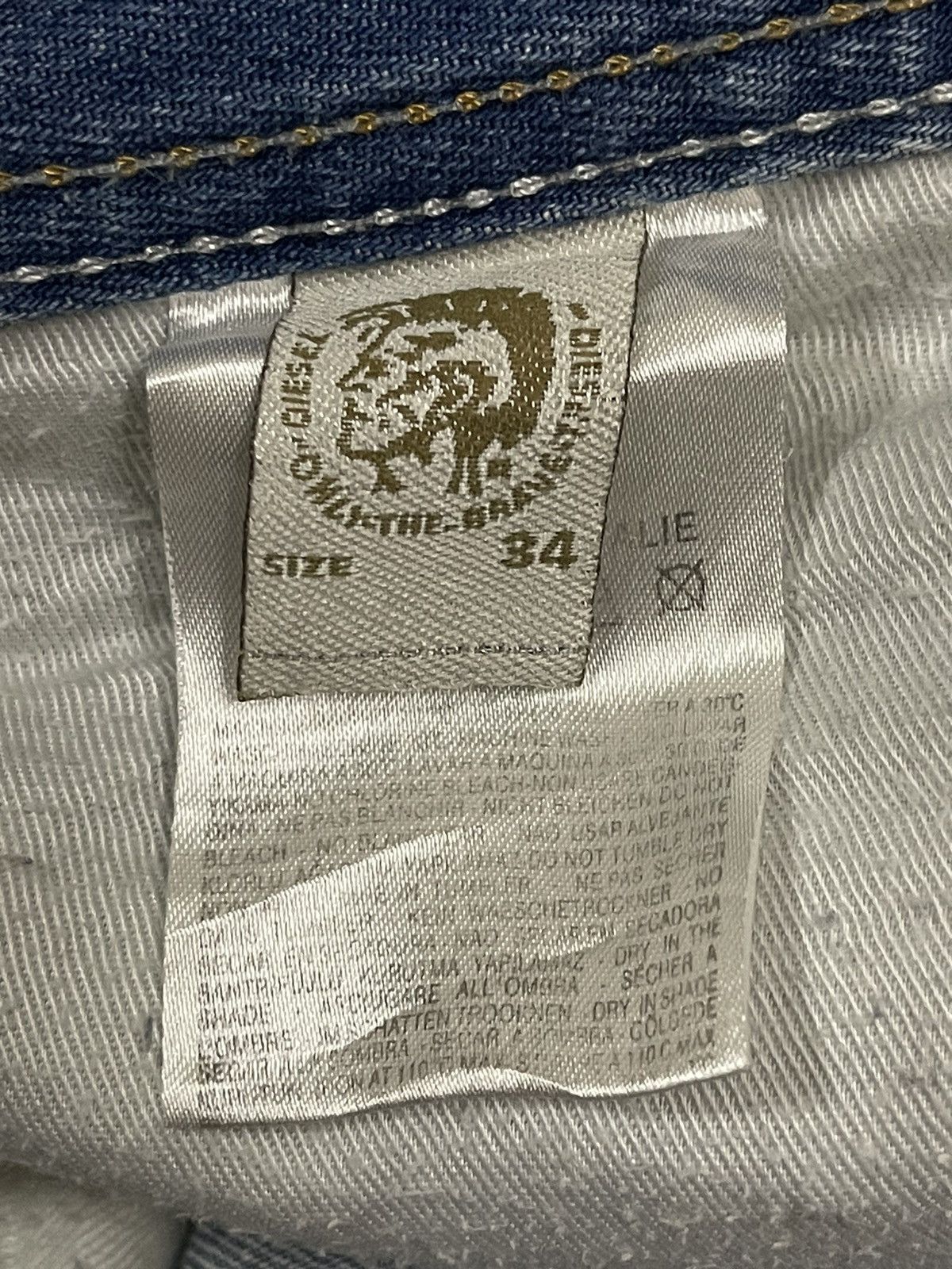 Diesel Vintage Diesel Industry Fade Wash Style Distress Loose Jeans Size US 34 / EU 50 - 10 Thumbnail