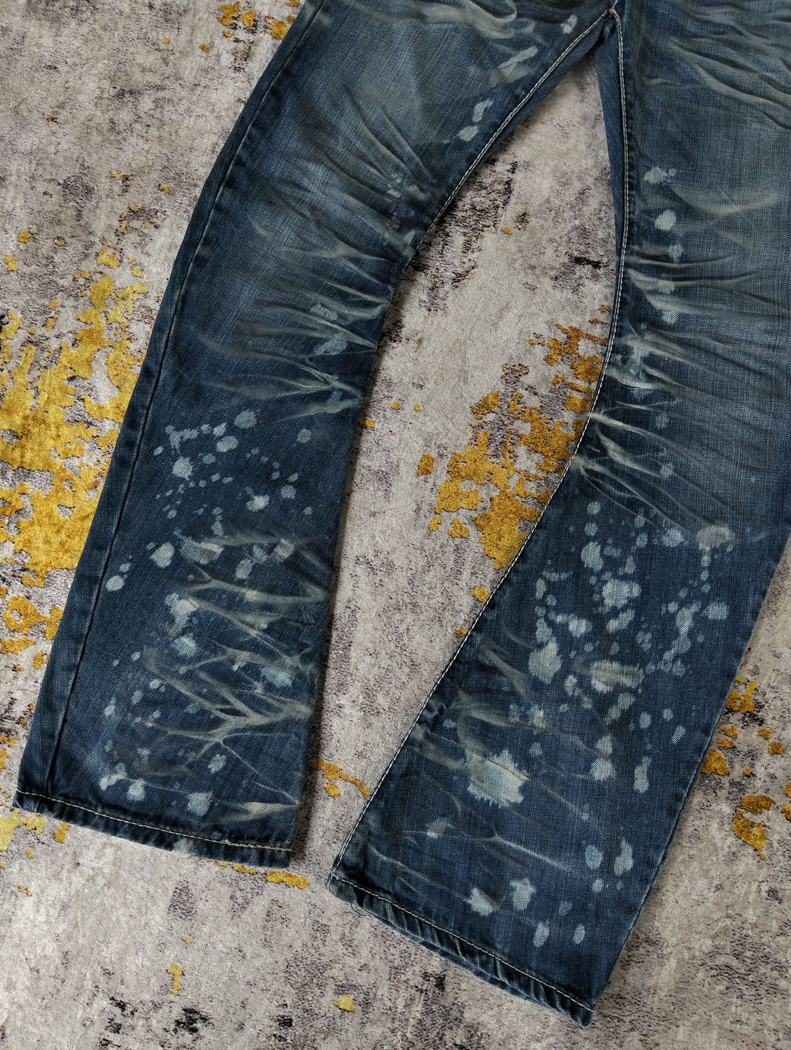Tornado Mart 2000s Buffalo Bobs Curve Whisker Paint Flared Low Rise Jeans Size US 32 / EU 48 - 8 Thumbnail
