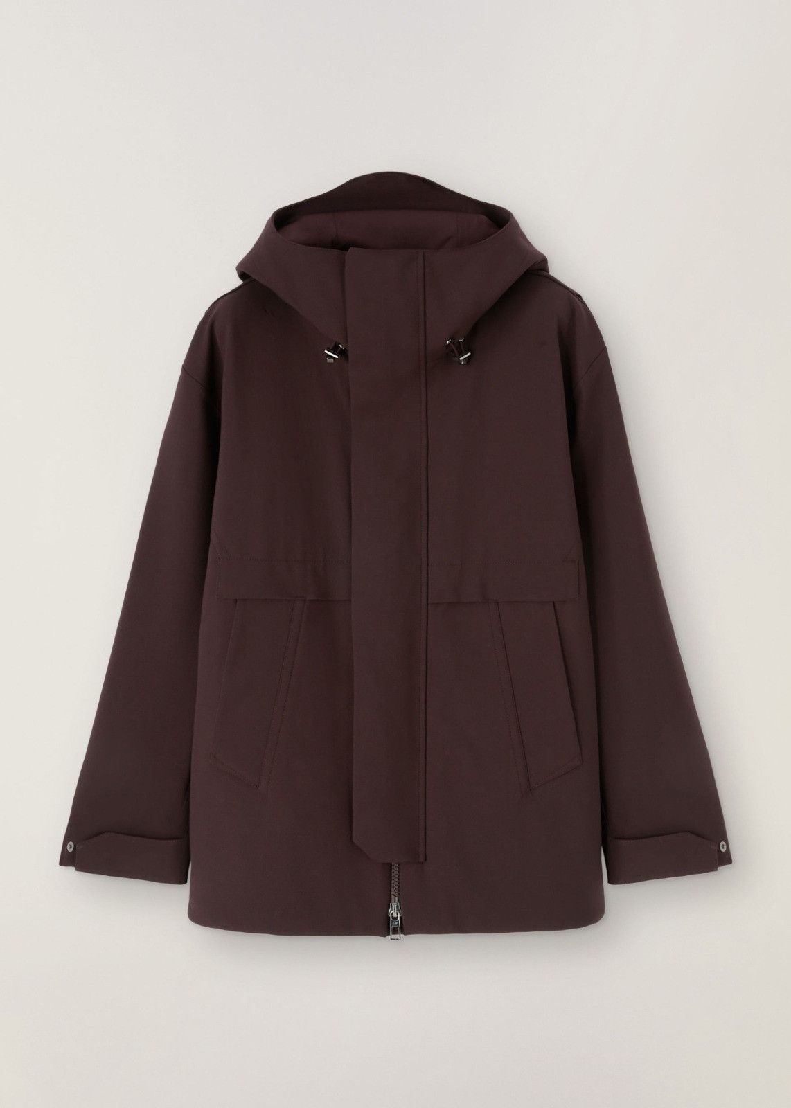 o1loc1c0124 Hooded Jacket in Brown