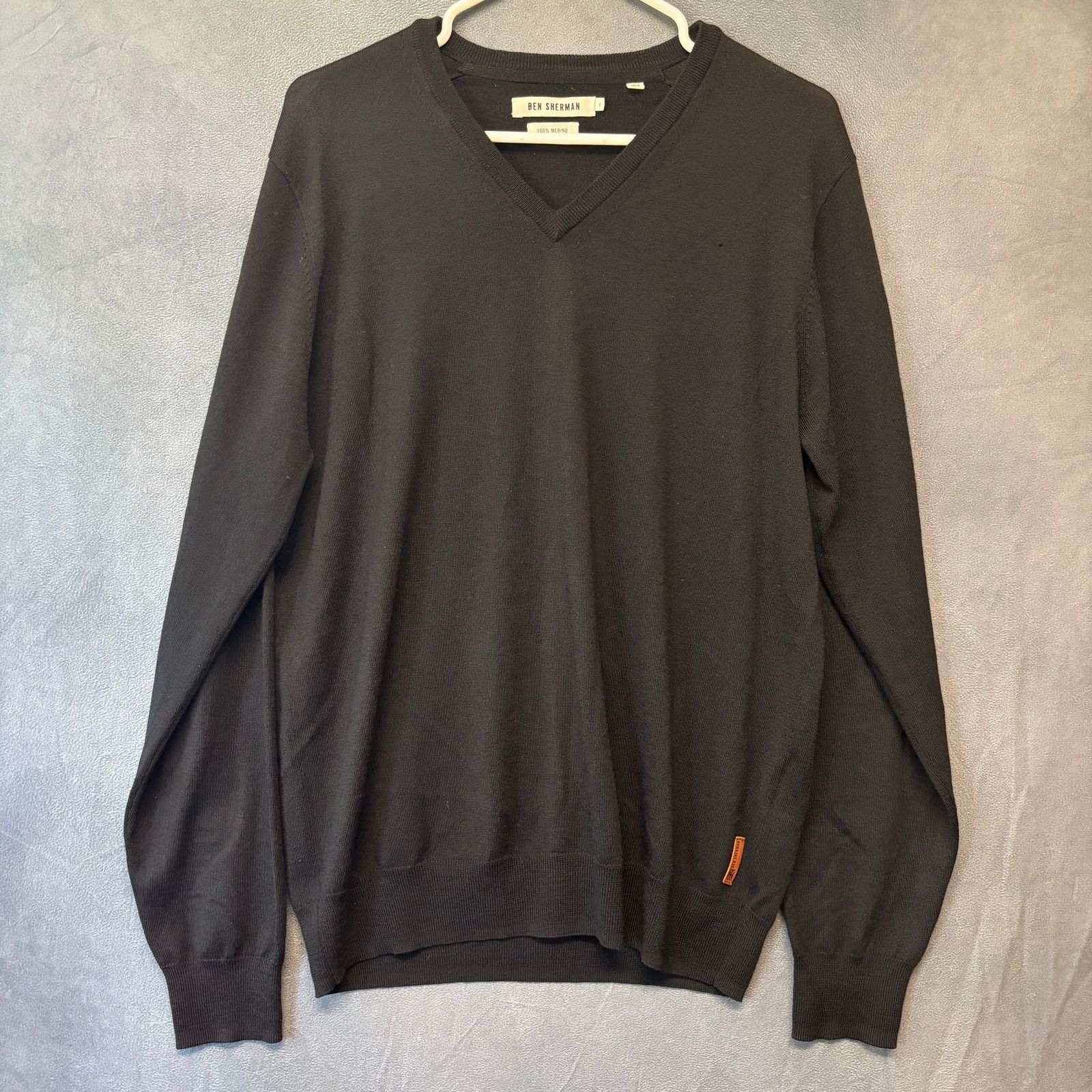 Ben Sherman Ben Sherman 100% Merino Wool Sweater Cardigan V Neck Preppy Size US L / EU 52-54 / 3 - 1 Thumbnail