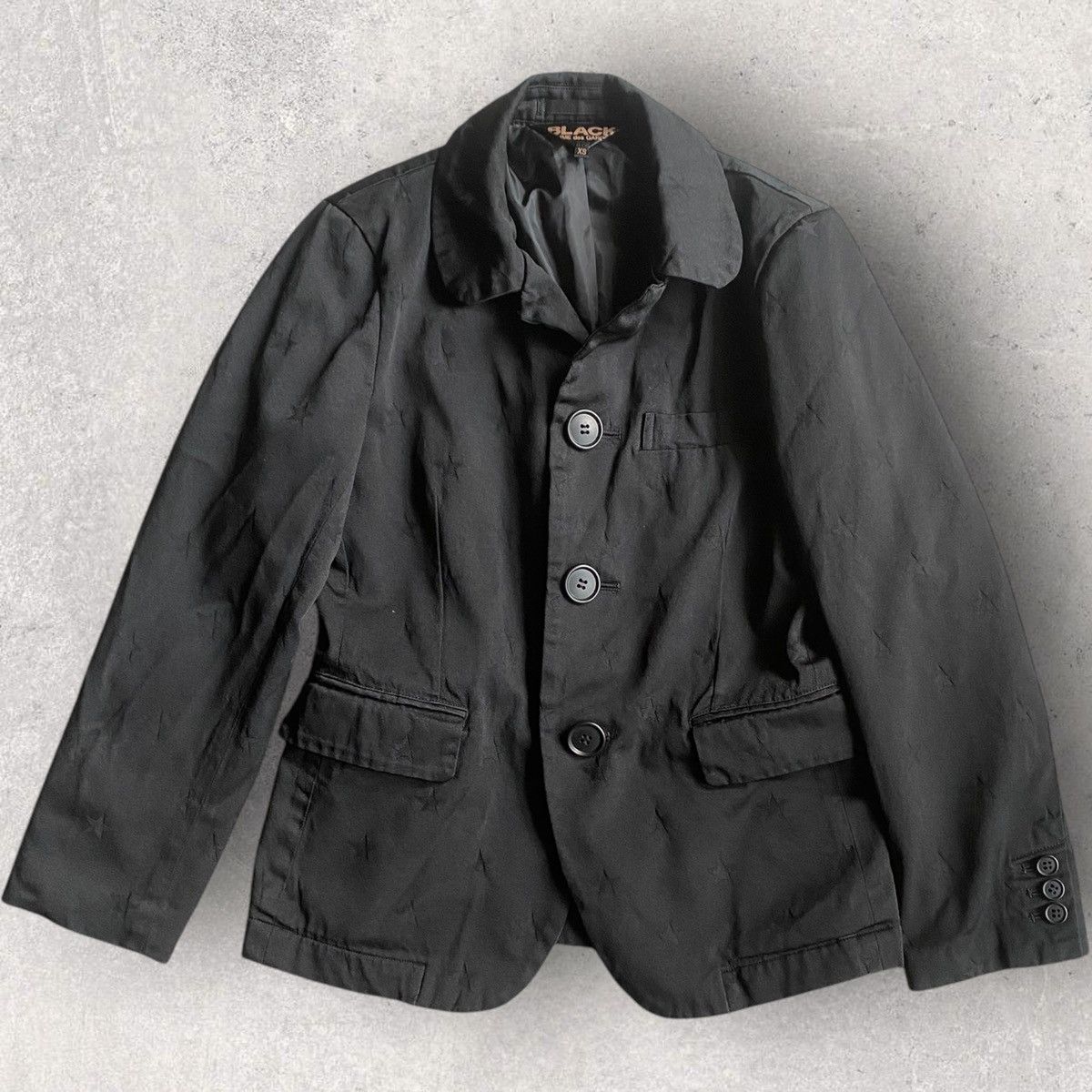 Comme des Garcons Black Star Jacquard Poly Blazer Size XS / US 0-2 / IT 36-38 - 3 Thumbnail
