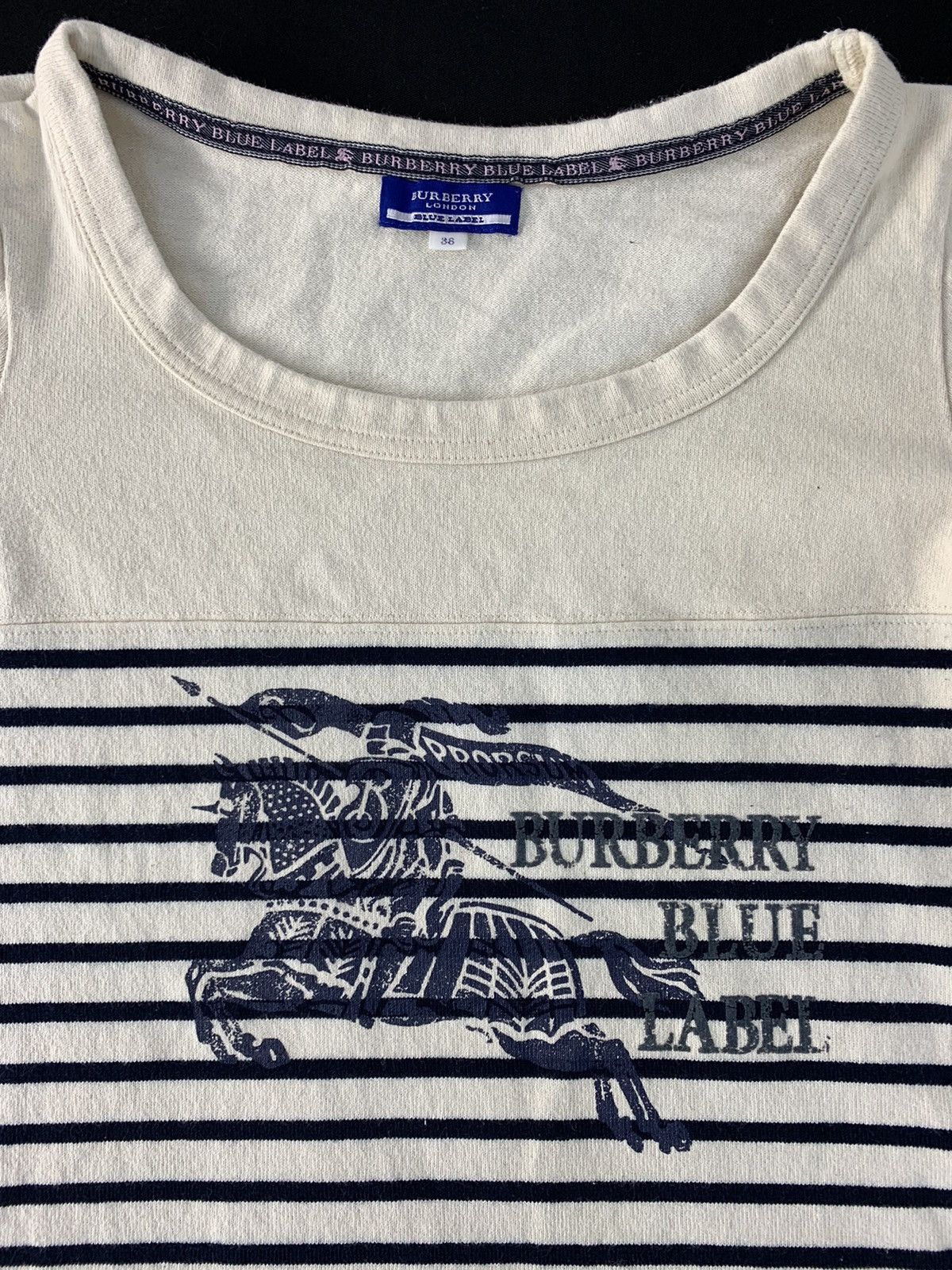 Burberry Burberry London Blue Label Blouse Striped Prorsum Logo Size S / US 4 / IT 40 - 3 Thumbnail