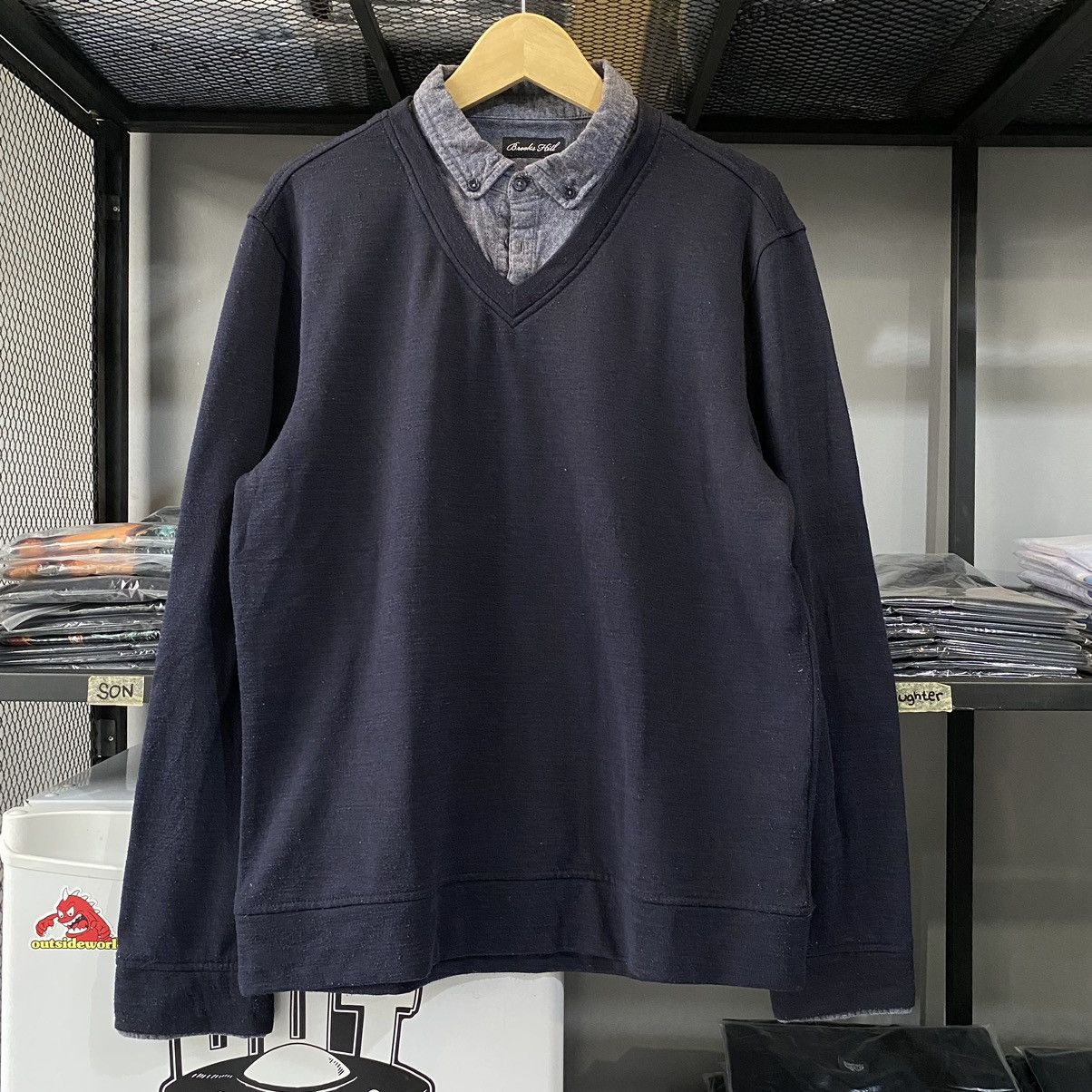 If Six Was Nine × Japanese Brand × Le Grande Bleu (L.G.B.) Goth Japanese Style Double Layers Long Sleeve Tees Size US L / EU 52-54 / 3 - 1 Thumbnail