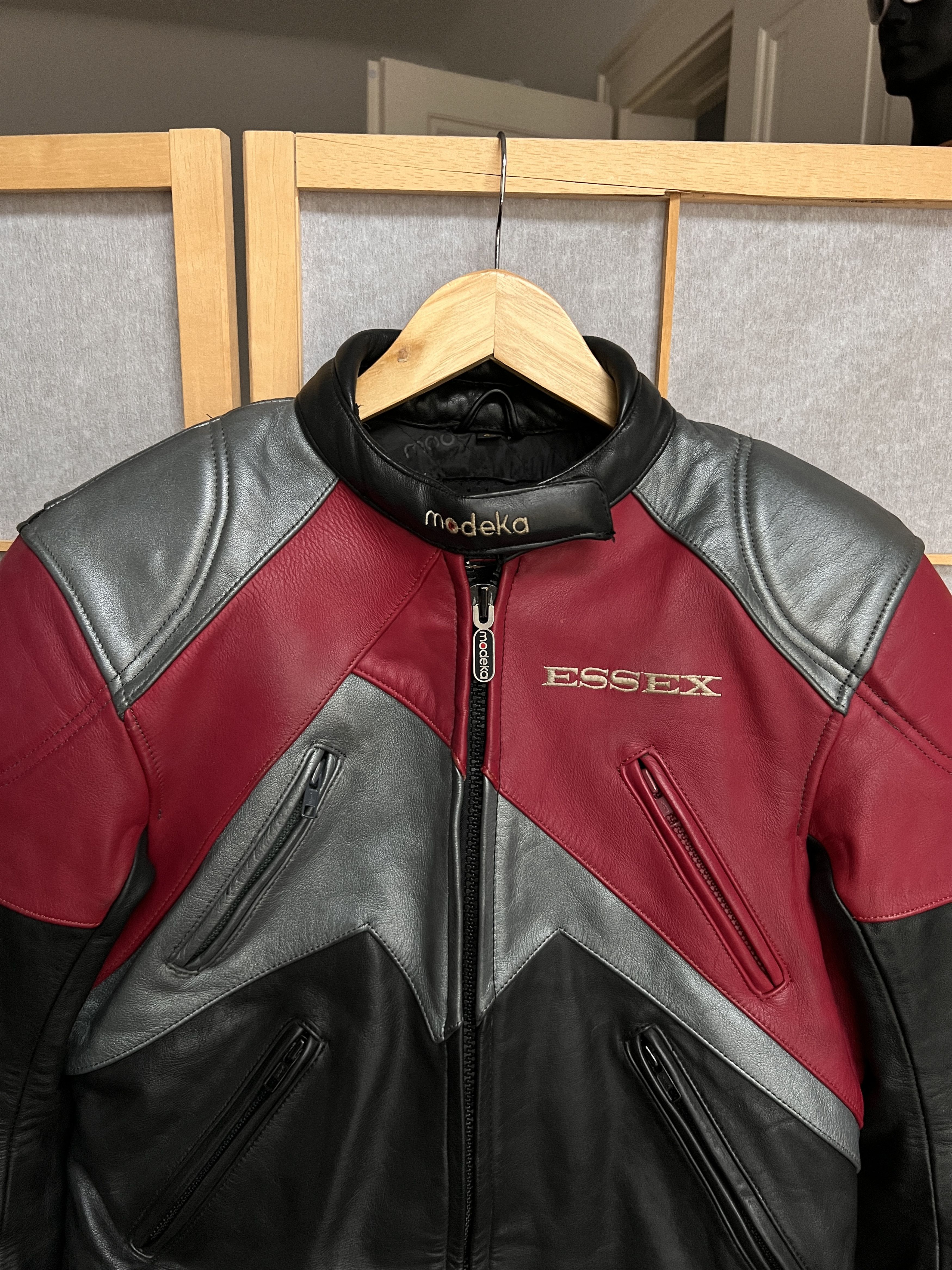 Genuine Leather Racing leather jacket 90s avant garde cropped moto y2k baggy Size M / US 6-8 / IT 42-44 - 4 Thumbnail