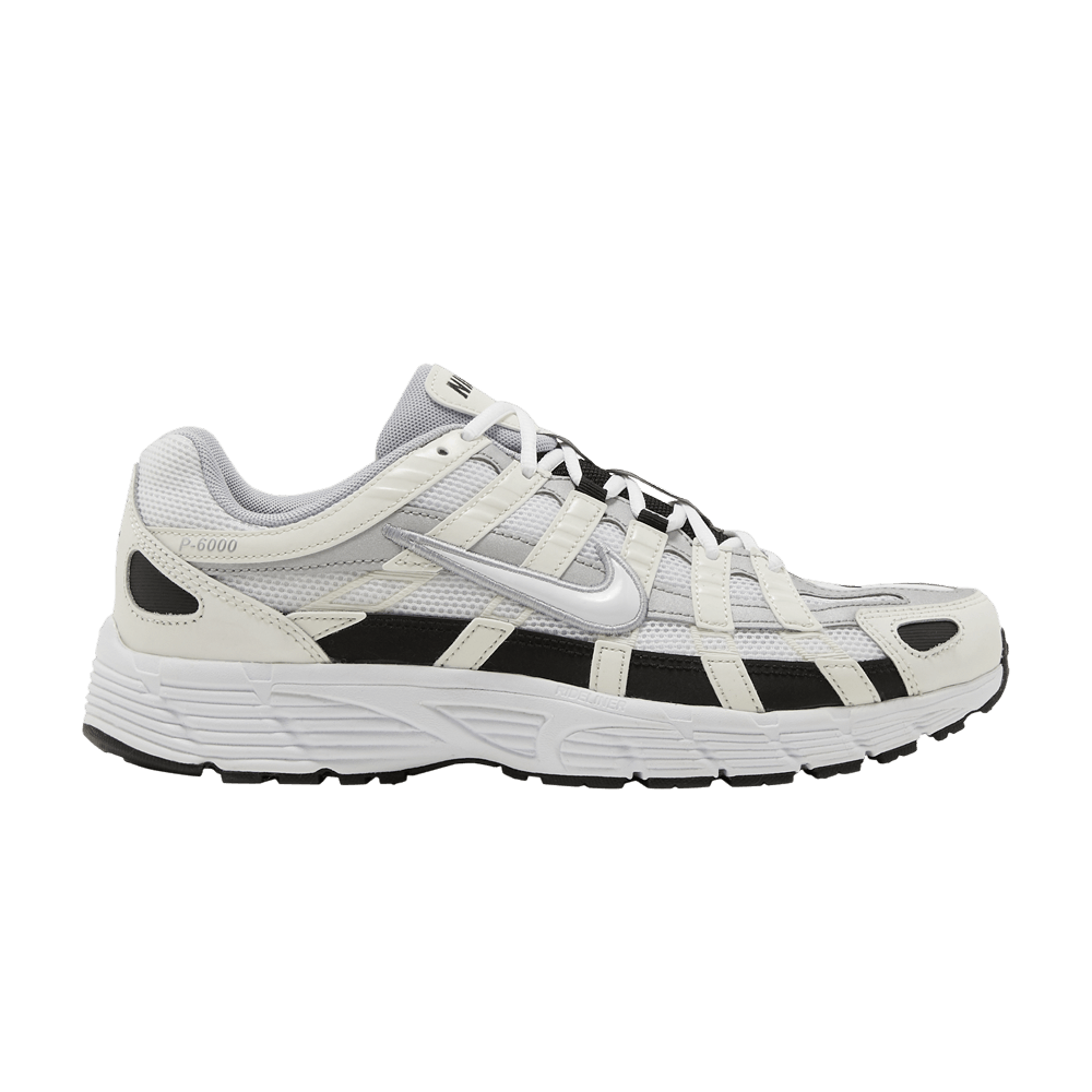 image of Nike P-6000 Sail Wolf Grey Shoes in White, Men's (Size 11)