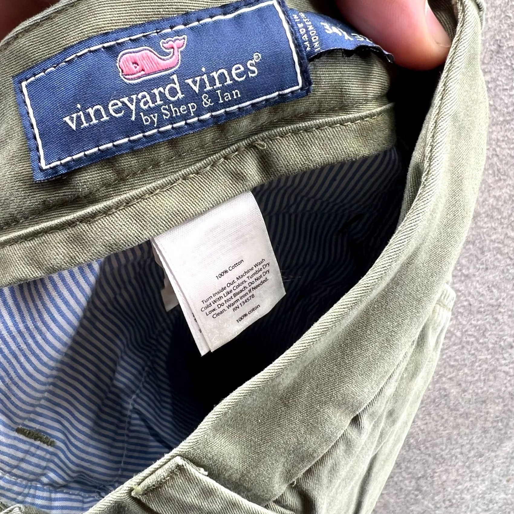 Vineyard Vines Vineyard Vines Pants Mens 34x32 Green Chino Flat Front Slim Fit Breaker Trouser Pants Size US 34 / EU 50 - 3 Thumbnail