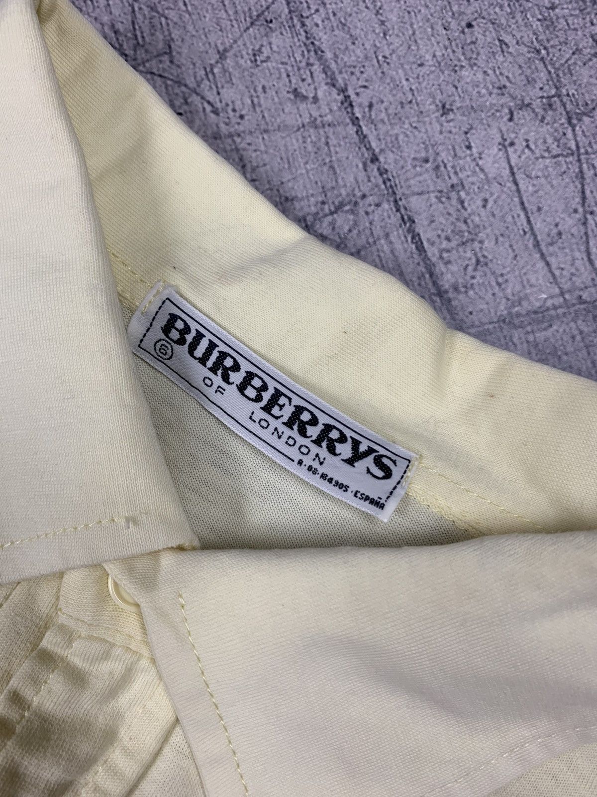Burberry Vintage Burberrys Luxury Polo Shirt 90s Embroidered Logo Old Size US L / EU 52-54 / 3 - 7 Thumbnail