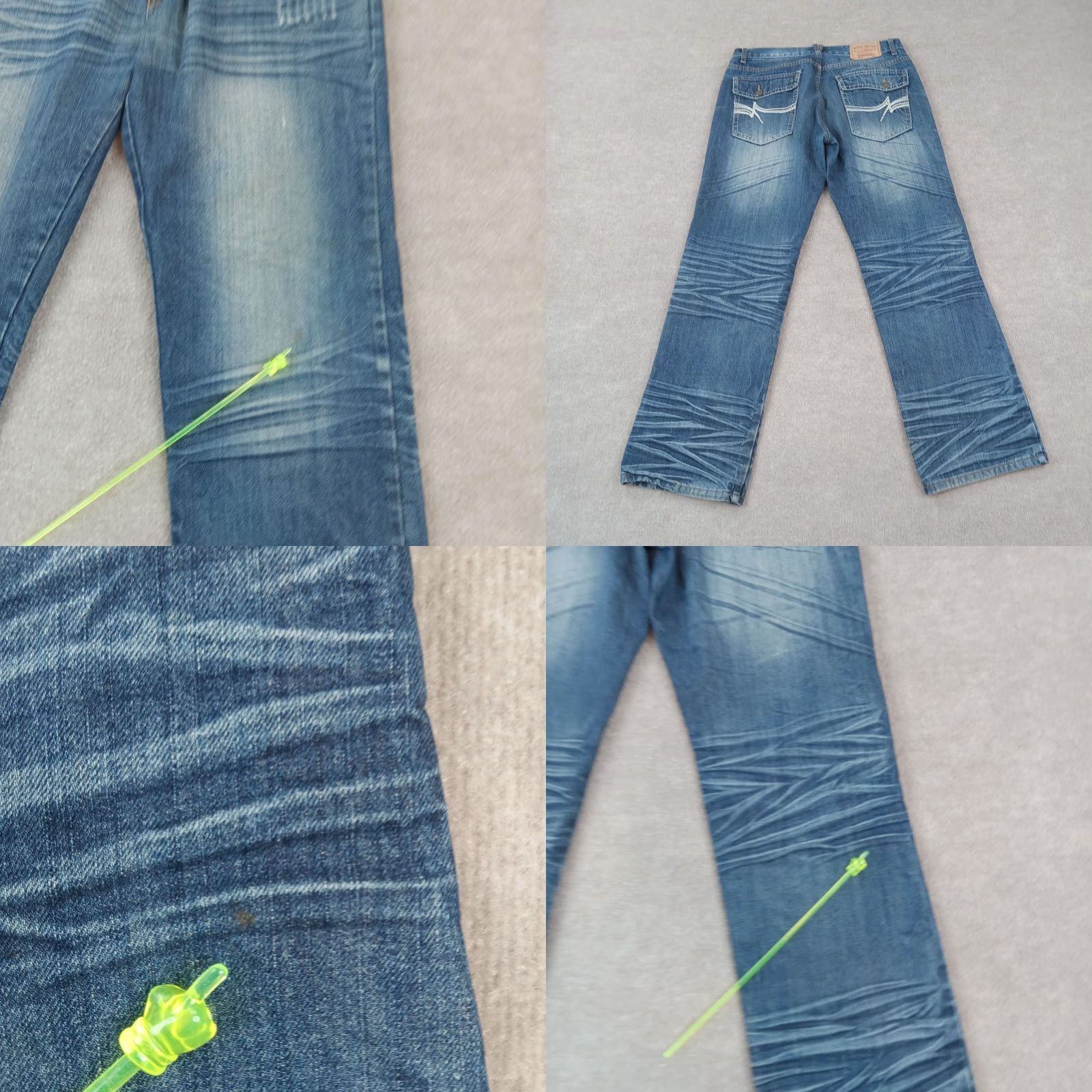 Denime Red Snap Jeans Mens Size 34x31 Blue Denim Casual Pockets Straight Leg Size US 34 / EU 50 - 9 Thumbnail