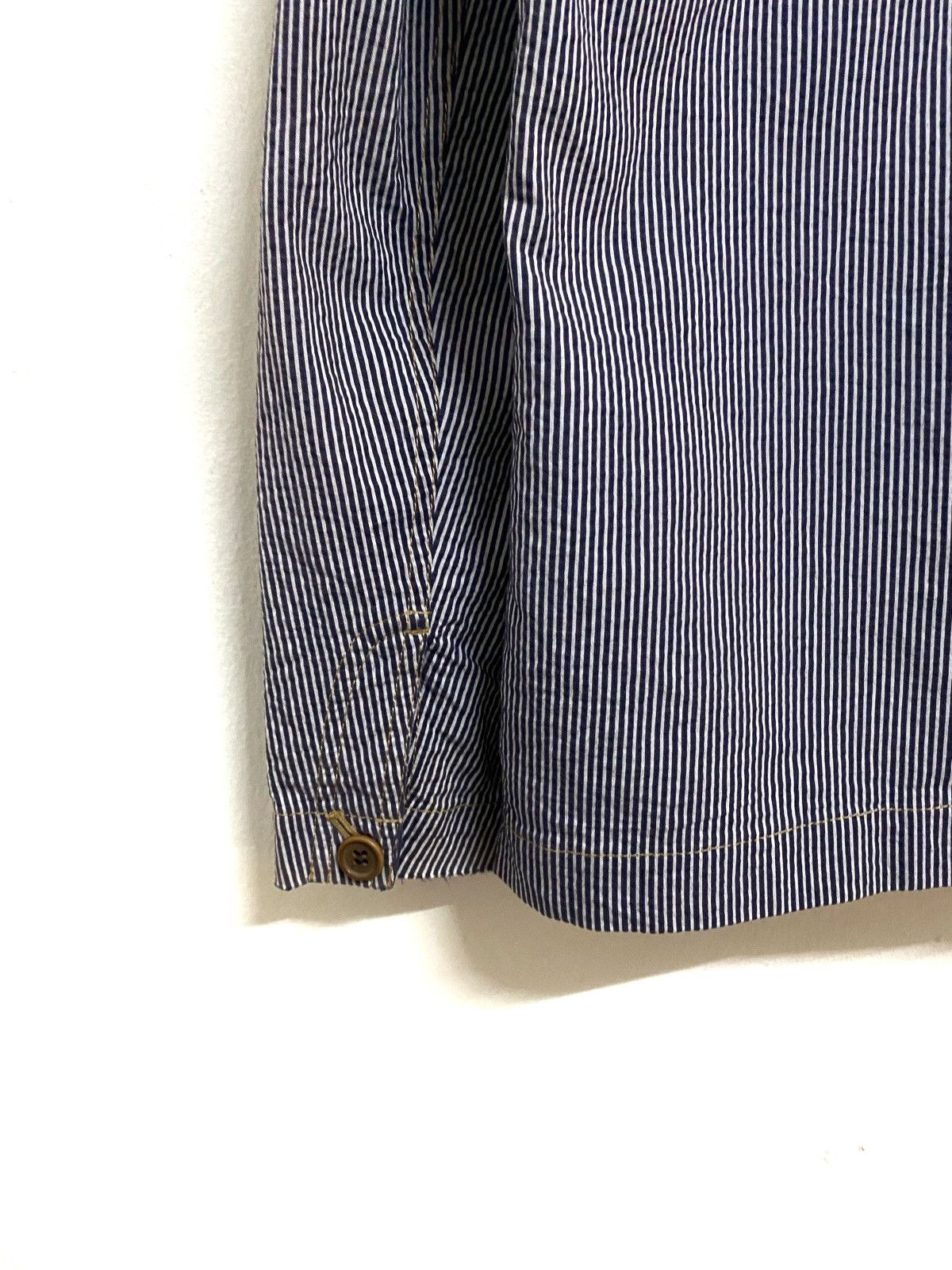 Issey Miyake Rare🔥 Issey Miyake Striped Cotton Jacket Size US L / EU 52-54 / 3 - 9 Thumbnail