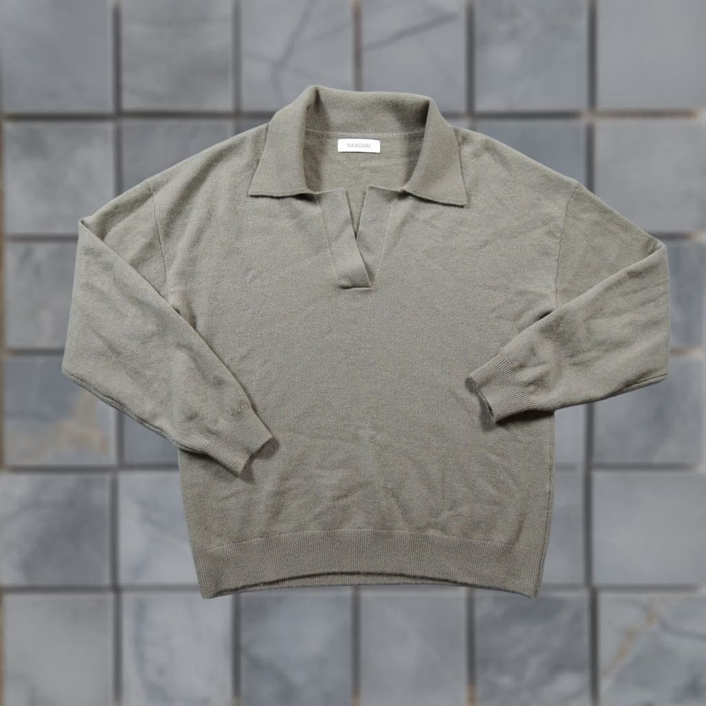 J.Crew NAADAM Sweater Womens Medium Gray Knit Long Sleeve Collared Cashmere Ladies Size M / US 6-8 / IT 42-44 - 1 Thumbnail