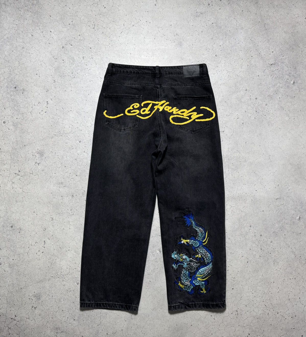 Ed Hardy Ed Hardy Baggy Denim Jeans Big Logo 32x34 Size US 32 / EU 48 - 1 Thumbnail