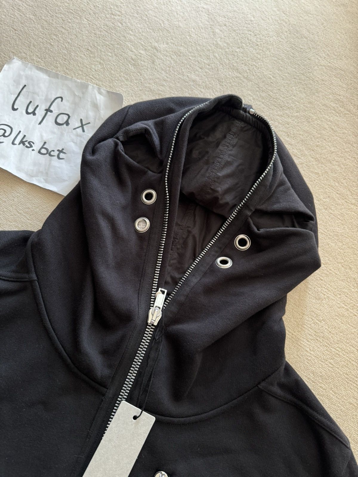 Rick Owens NEW | * SAMPLE * FW22 STROBE RUNWAY GIMP ZIP UP WITH EYELETS Size US M / EU 48-50 / 2 - 4 Thumbnail