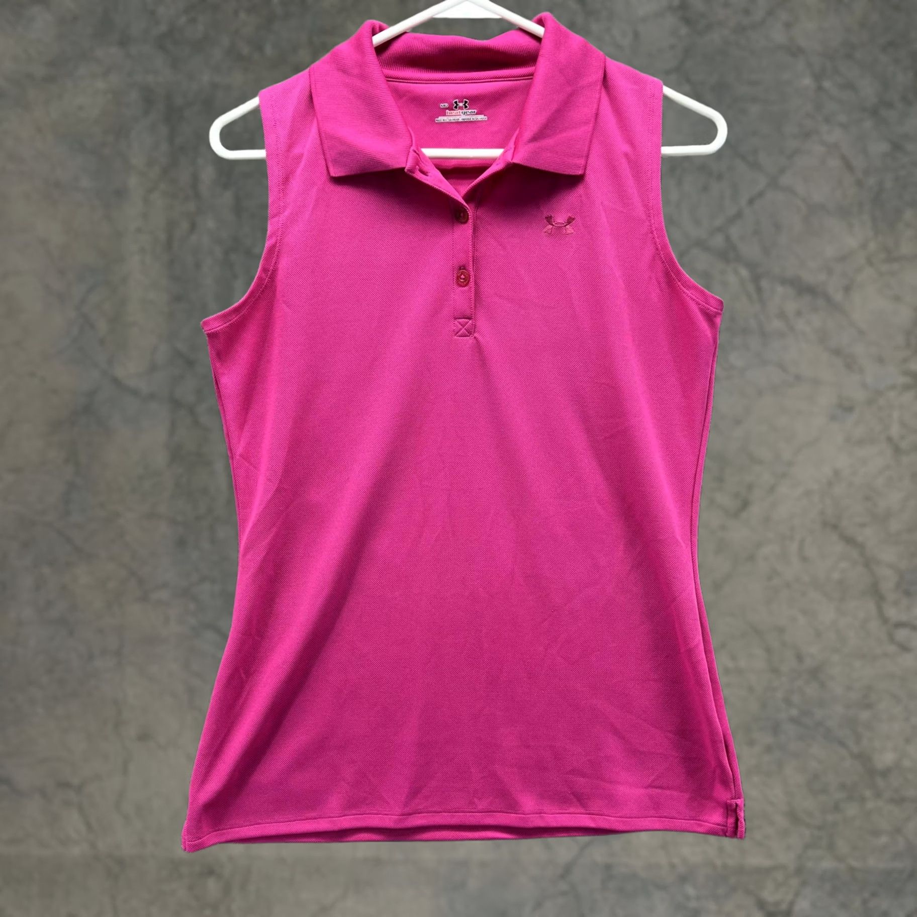 Under Armour Under Armour Polo Shirt Womens Medium Pink HeatGear Sleeveless Golf Athletic Top Size M / US 6-8 / IT 42-44 - 1 Thumbnail