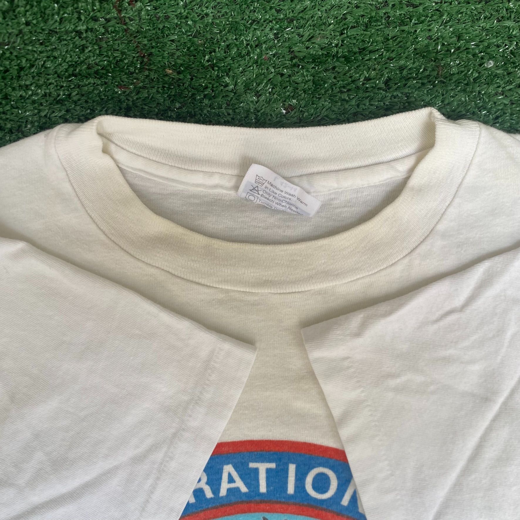 Hanes Iraq War Tee Vintage 90s Single Stitch Army Military Shirt Size US L / EU 52-54 / 3 - 4 Thumbnail
