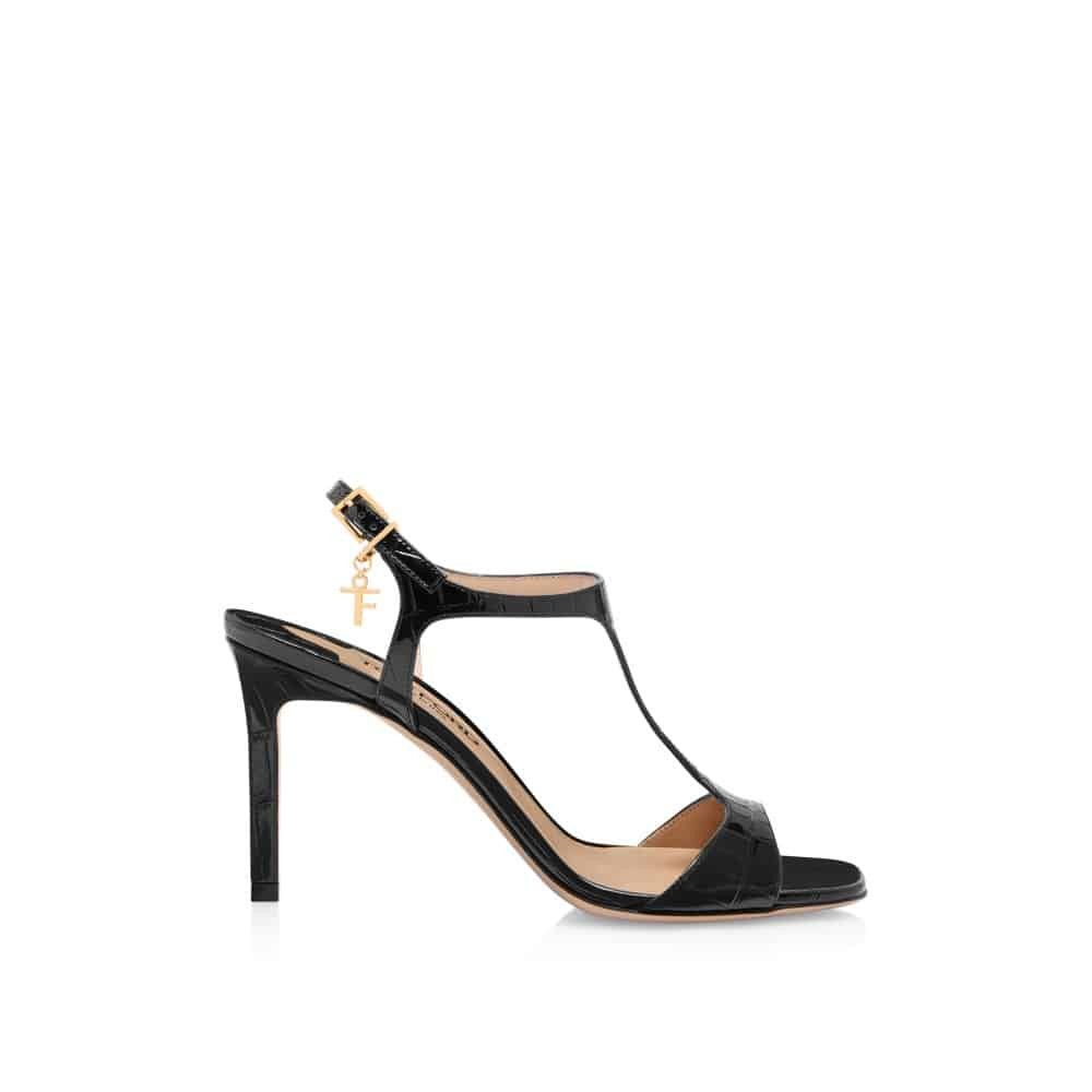 Tom Ford o1loc1c0226 W3394 Stamped Crocodile Leather Angelina Sandals Size US 6 / IT 36 - 1 Thumbnail