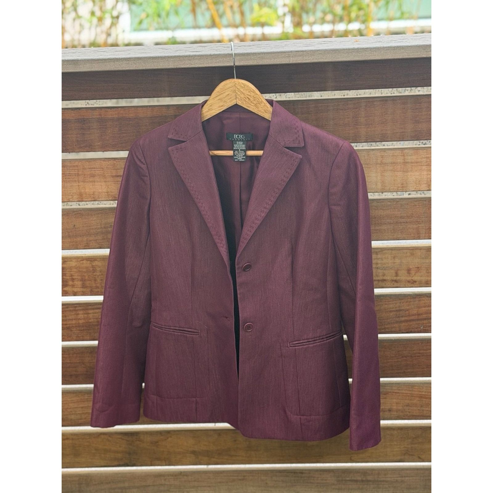 Bcbgmaxazria BCBG Max Azria Plum Purple Blazer Size 2 Size XS / US 0-2 / IT 36-38 - 2 Thumbnail