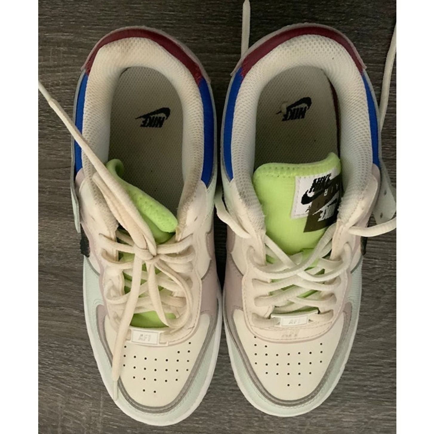 Nike Nike Air Force 1 Shadow White Multi Women’s Size 8 USED Size US 8 / IT 38 - 7 Thumbnail