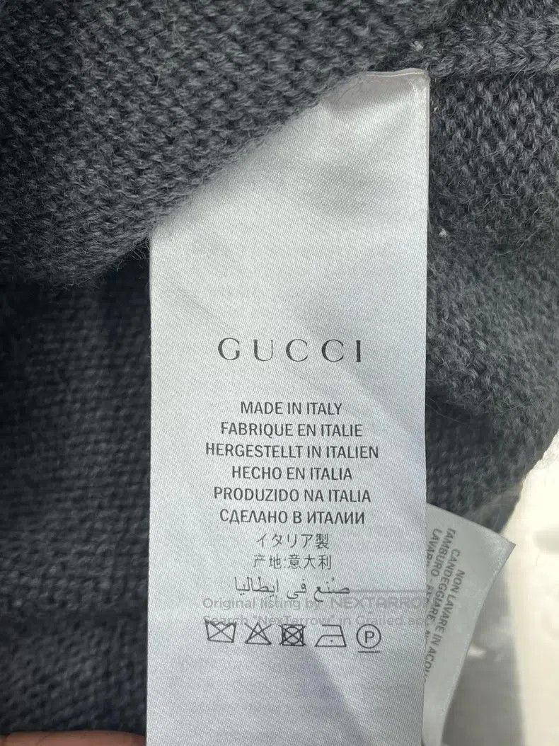 Gucci Gucci Grey college style big bee knitted coat Size M / US 6-8 / IT 42-44 - 4 Thumbnail