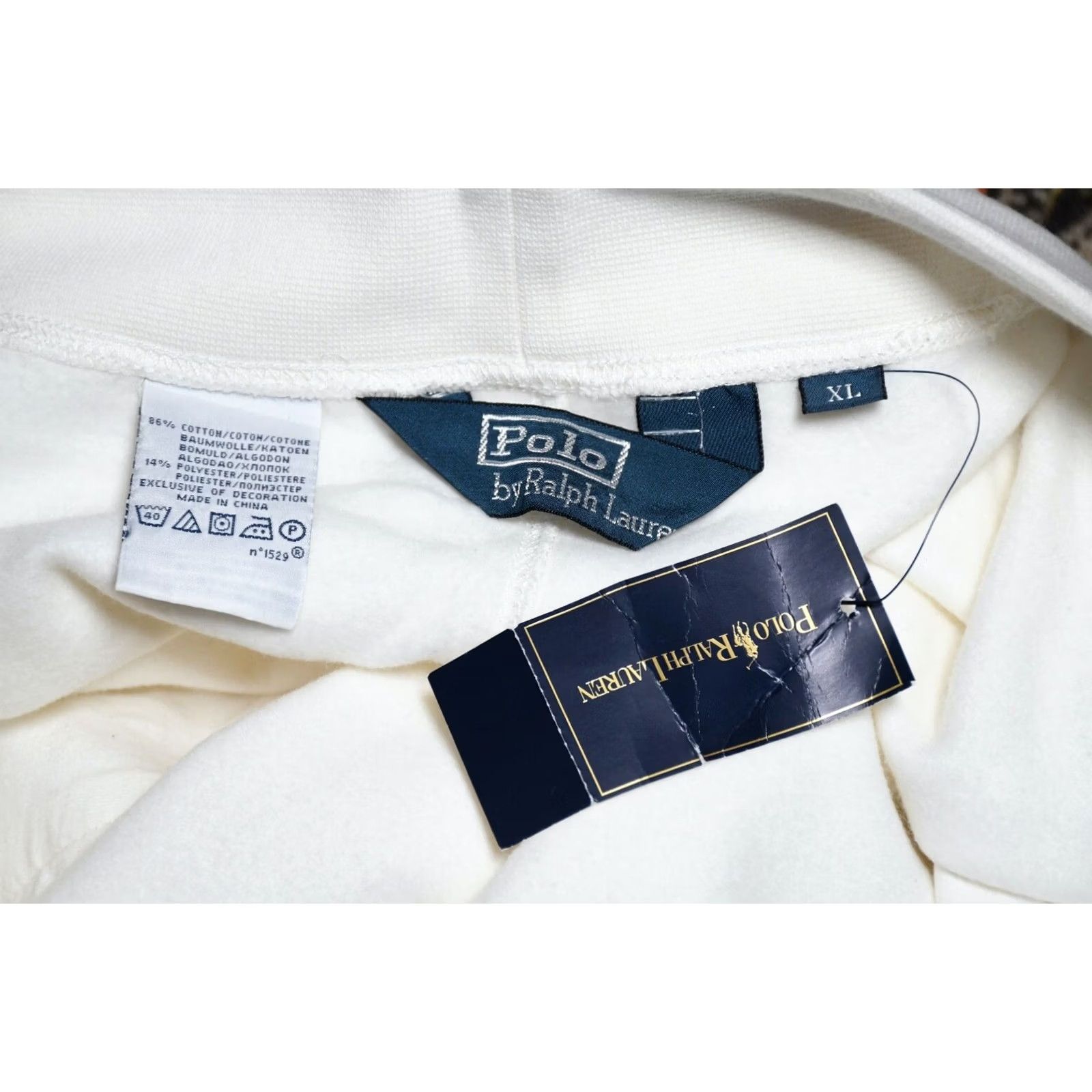 Polo Ralph Lauren Polo Ralph Lauren Athletic Fleece Deckwash Pants Men's XL White 86%Cotton 14%Polyester Athletic Fit Sweatpants Shirt/Logo Classic 90s, Not Applicable Size US XL / EU 56 / 4 - 6 Thumbnail