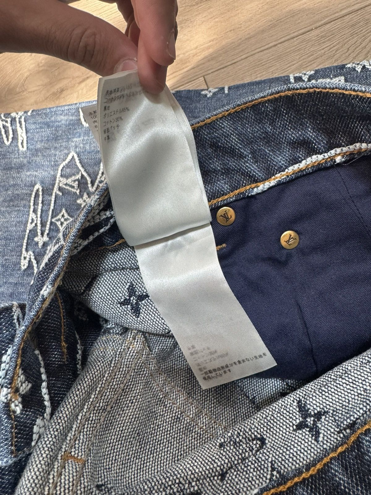 Louis Vuitton Louis Vuitton Monogram Cloud Denim Jeans Size 34 Size US 34 / EU 50 - 11 Thumbnail