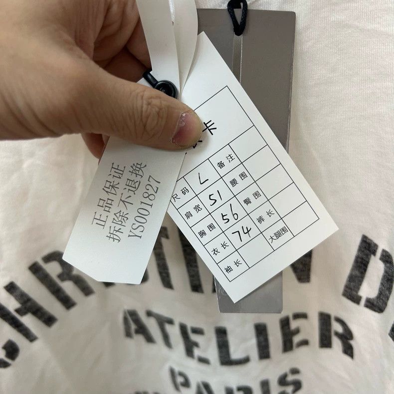 Dior Dior White printed logo short sleeves Size US L / EU 52-54 / 3 - 5 Thumbnail