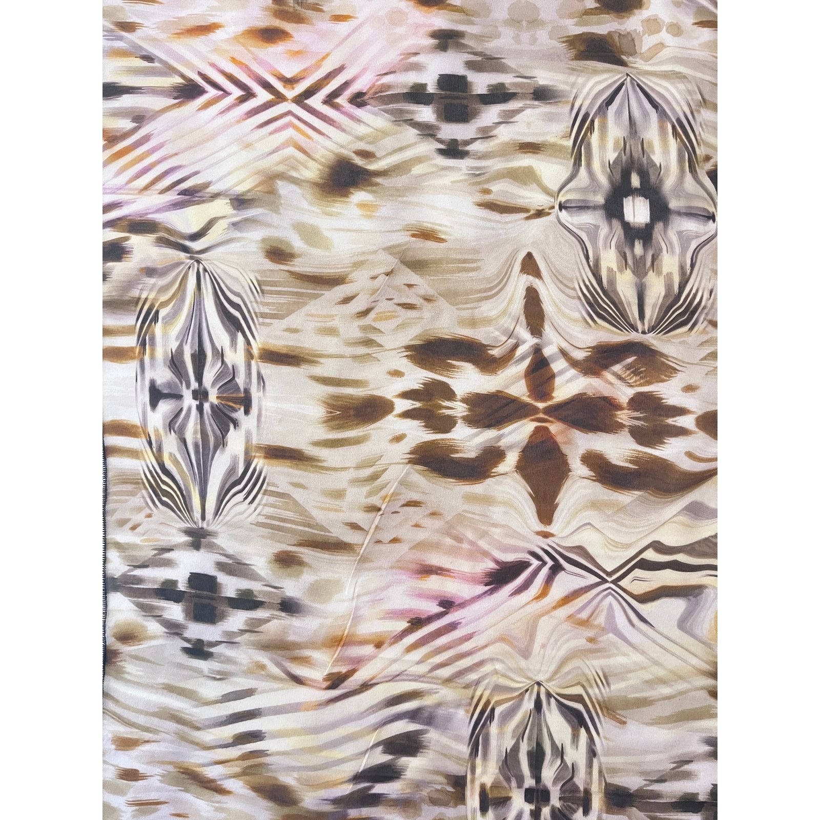Other One of a Kind Silk Scarf Manufacture Sample - Brown - Italy Size ONE SIZE - 4 Thumbnail