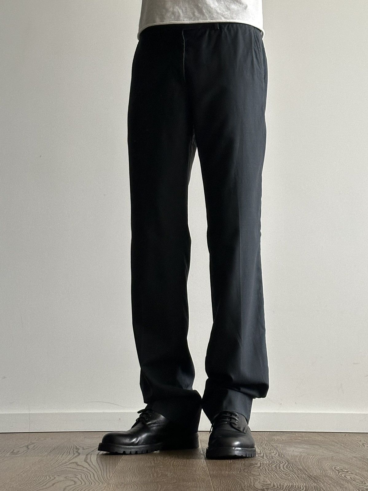 Prada Prada SS10 Coated Wool Pants Size US 32 / EU 48 - 2 Thumbnail