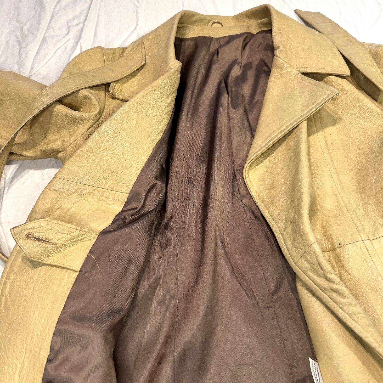 Wilsons Leather 70s Vintage New England Sportswear Belted Leather Jacket M Size M / US 6-8 / IT 42-44 - 7 Thumbnail