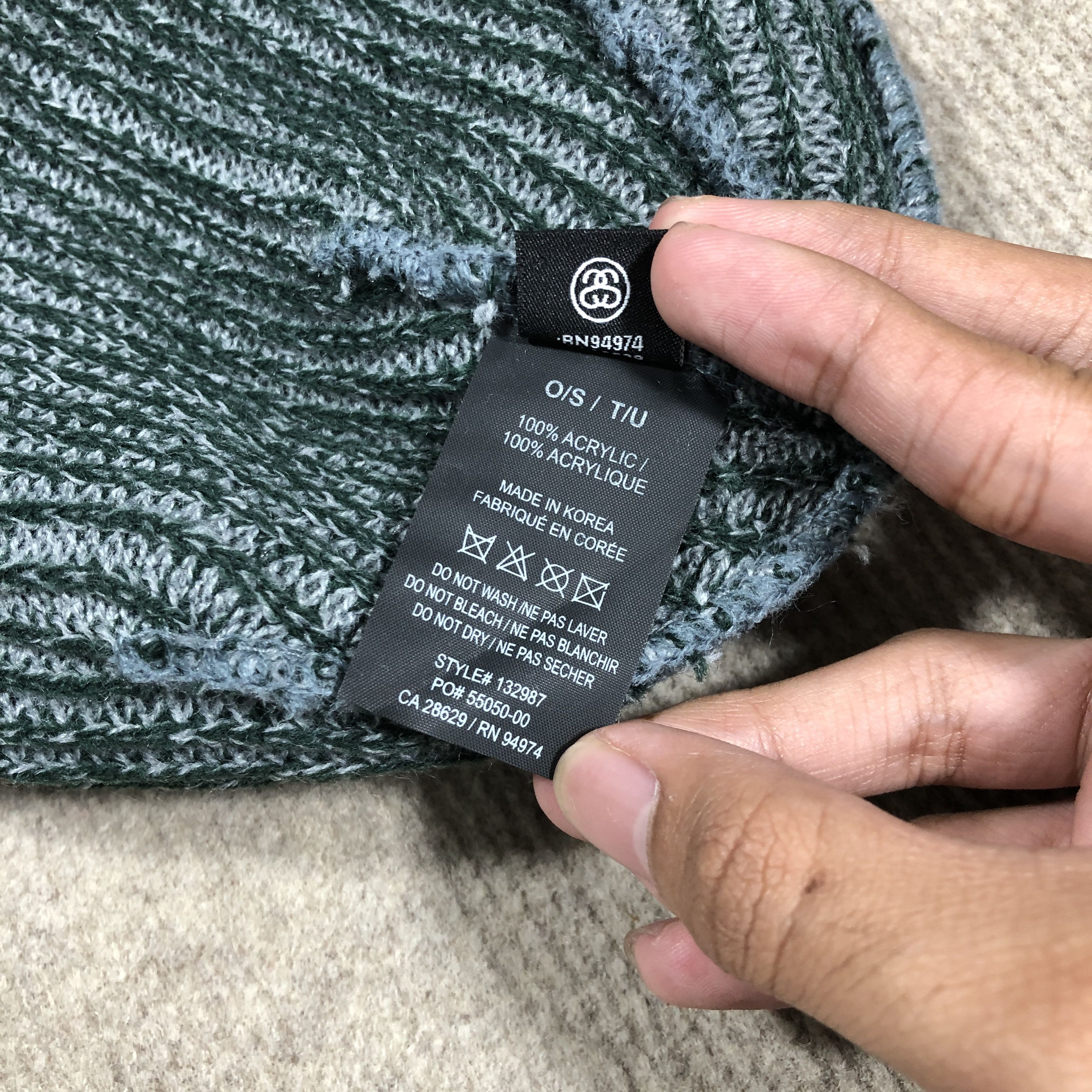 Stussy STUSSY TWO TONE BEANIE HAT • FOREST Size ONE SIZE - 5 Thumbnail