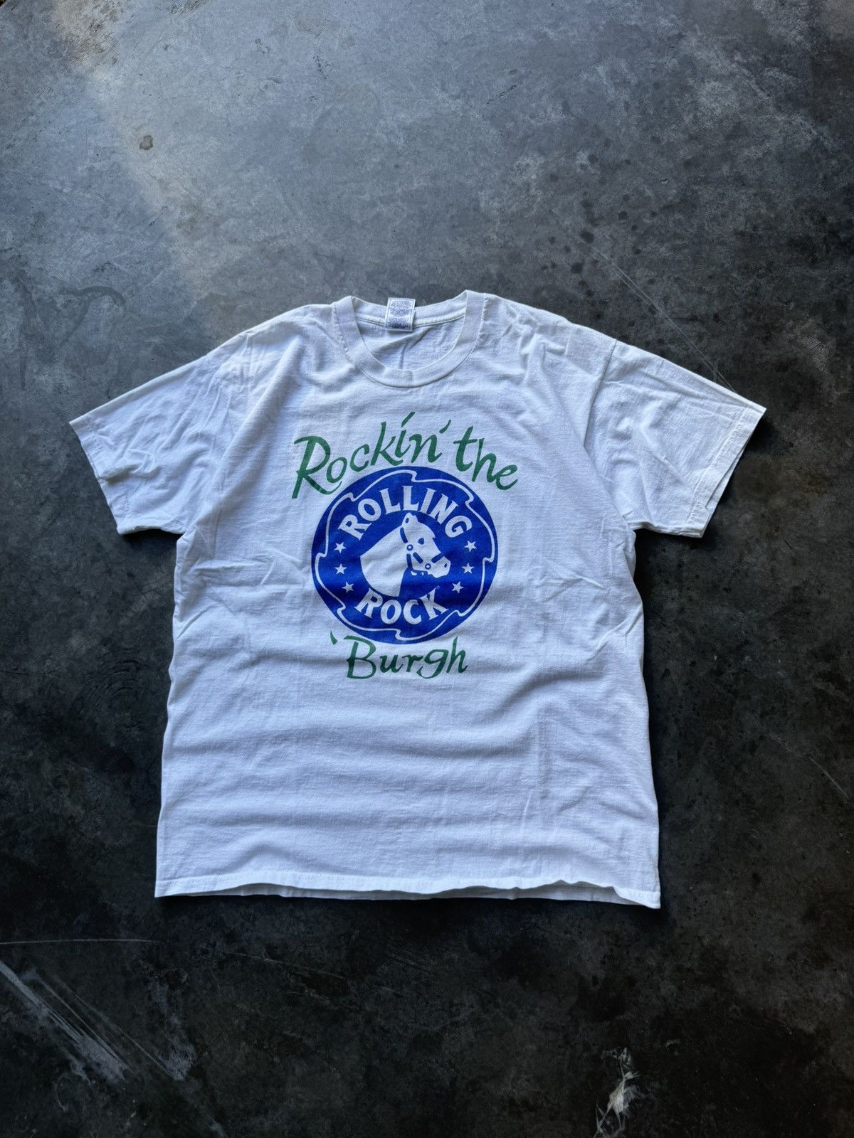 Vintage Vintage 90’s/00’s Rolling Rock Beer Horse Graphic Tee Size US XL / EU 56 / 4 - 2 Thumbnail