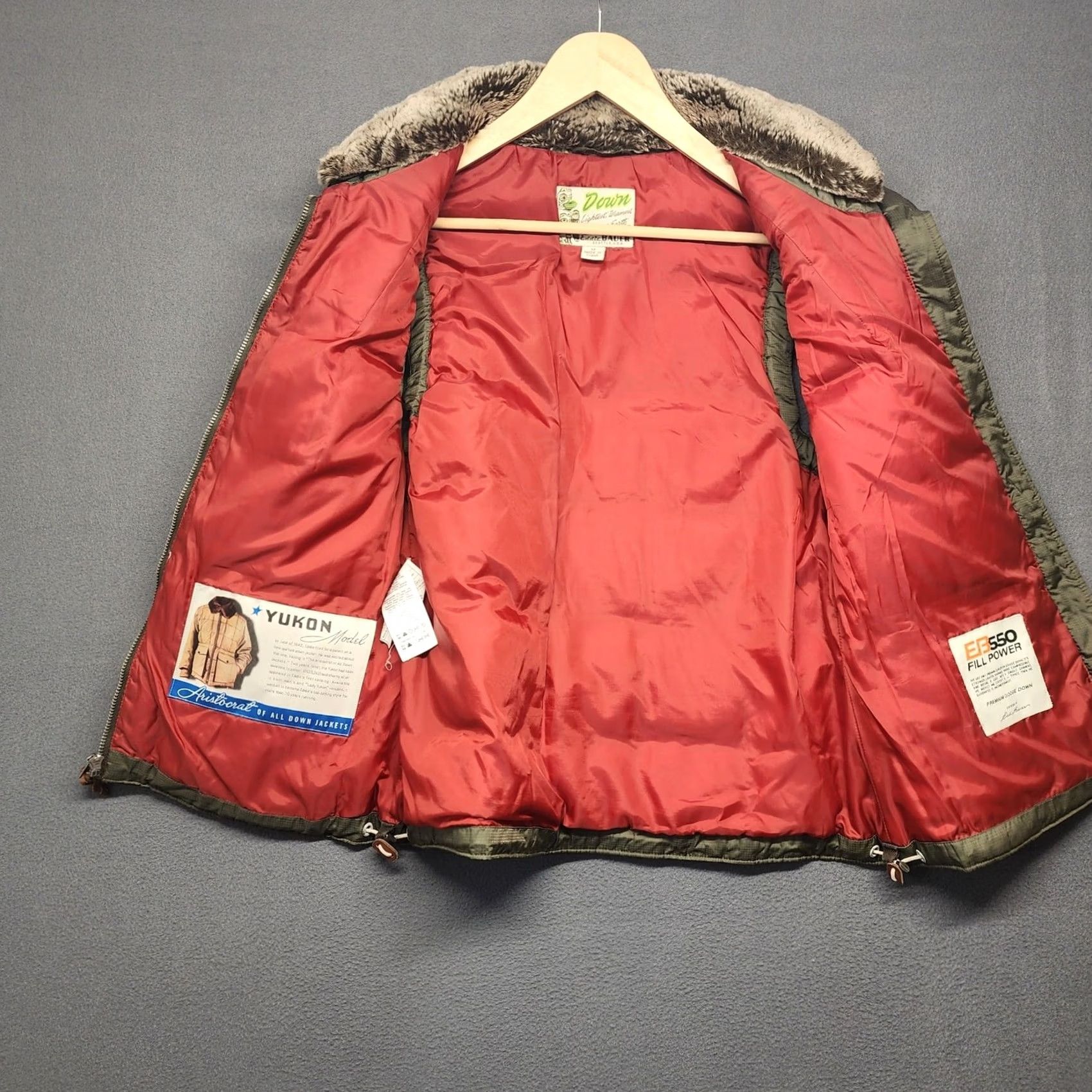Eddie Bauer VINTAGE Eddie Bauer Yukon Model Down Vest Womens M Olive EB550 Goose Fur Collar Vest Size M / US 6-8 / IT 42-44 - 2 Thumbnail