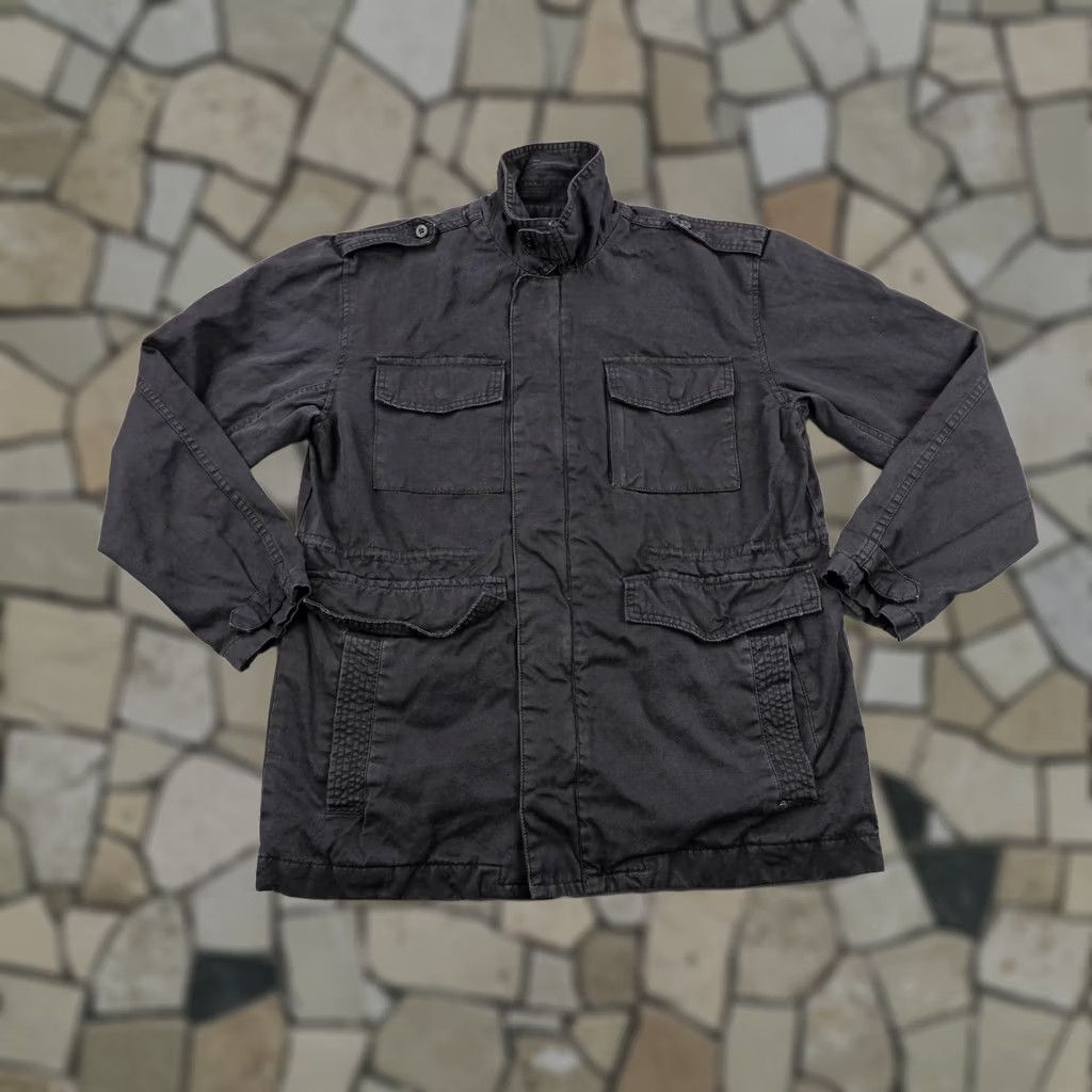 Quiksilver Quiksilver Jacket Mens M Black Full Zip Magnet Button Military Field Coat Jacket Size US M / EU 48-50 / 2 - 1 Thumbnail