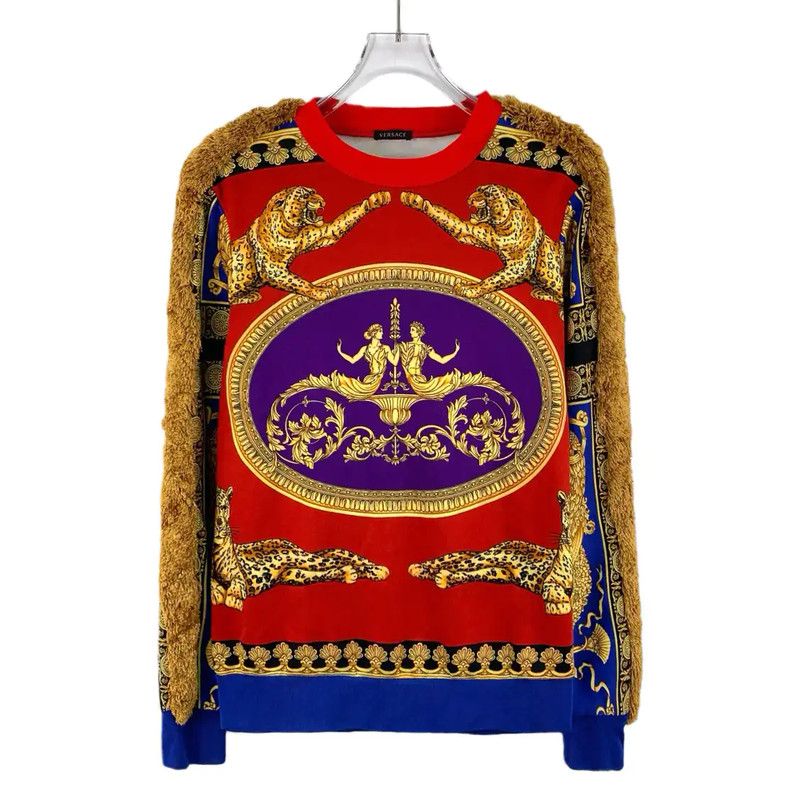 Versace Versace Red Cotton Sweatshirt for Women 0089 Size M / US 6-8 / IT 42-44 - 1 Thumbnail