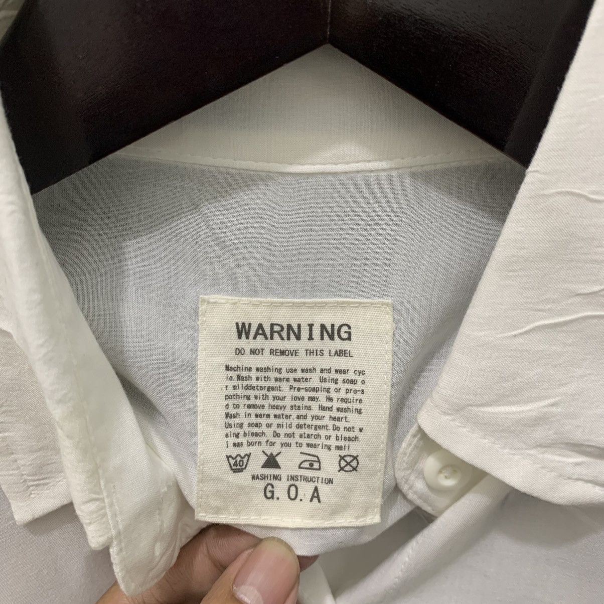 GOA G.O.A - Mesh White Shirt Button Up Ifsix Lgb Style Size US XL / EU 56 / 4 - 5 Thumbnail