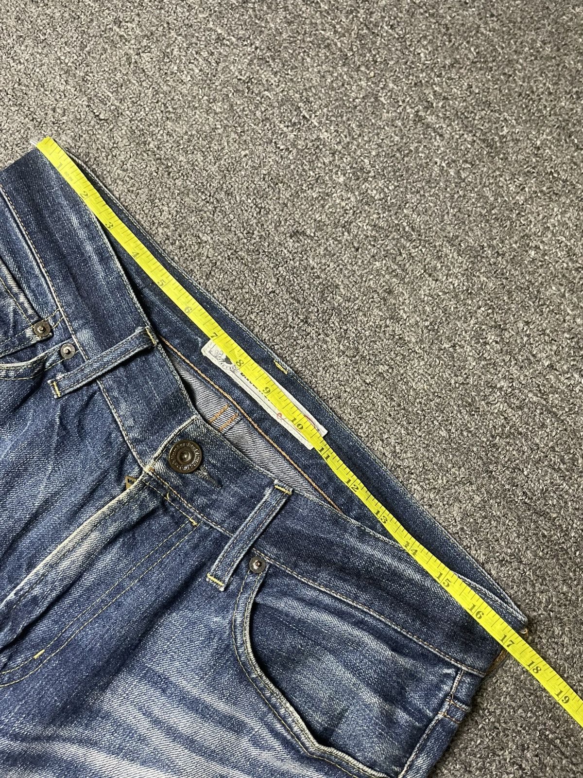 Japanese Brand × Vintage BACK NUMBER 01 Ripped Denim Jeans (92) Size US 34 / EU 50 - 10 Thumbnail