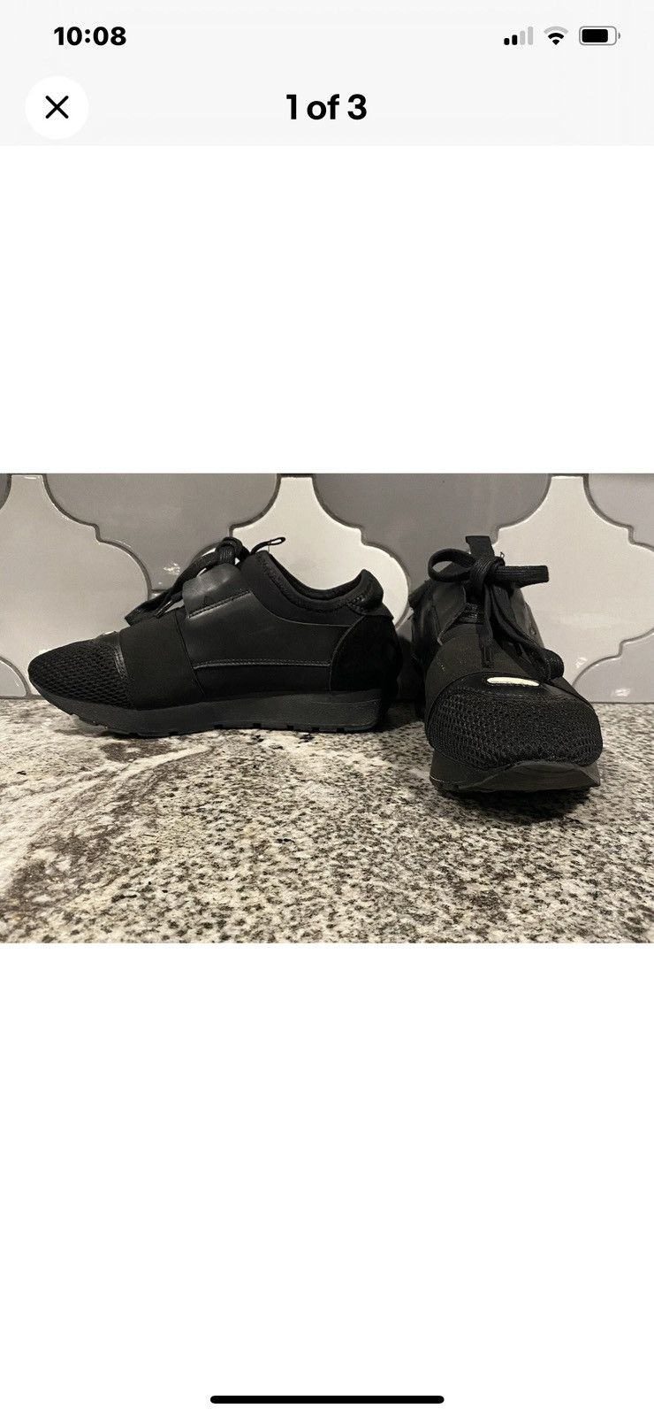 Other Super Trendy Black Athletic Shoes Size US 6 / IT 36 - 1 Thumbnail