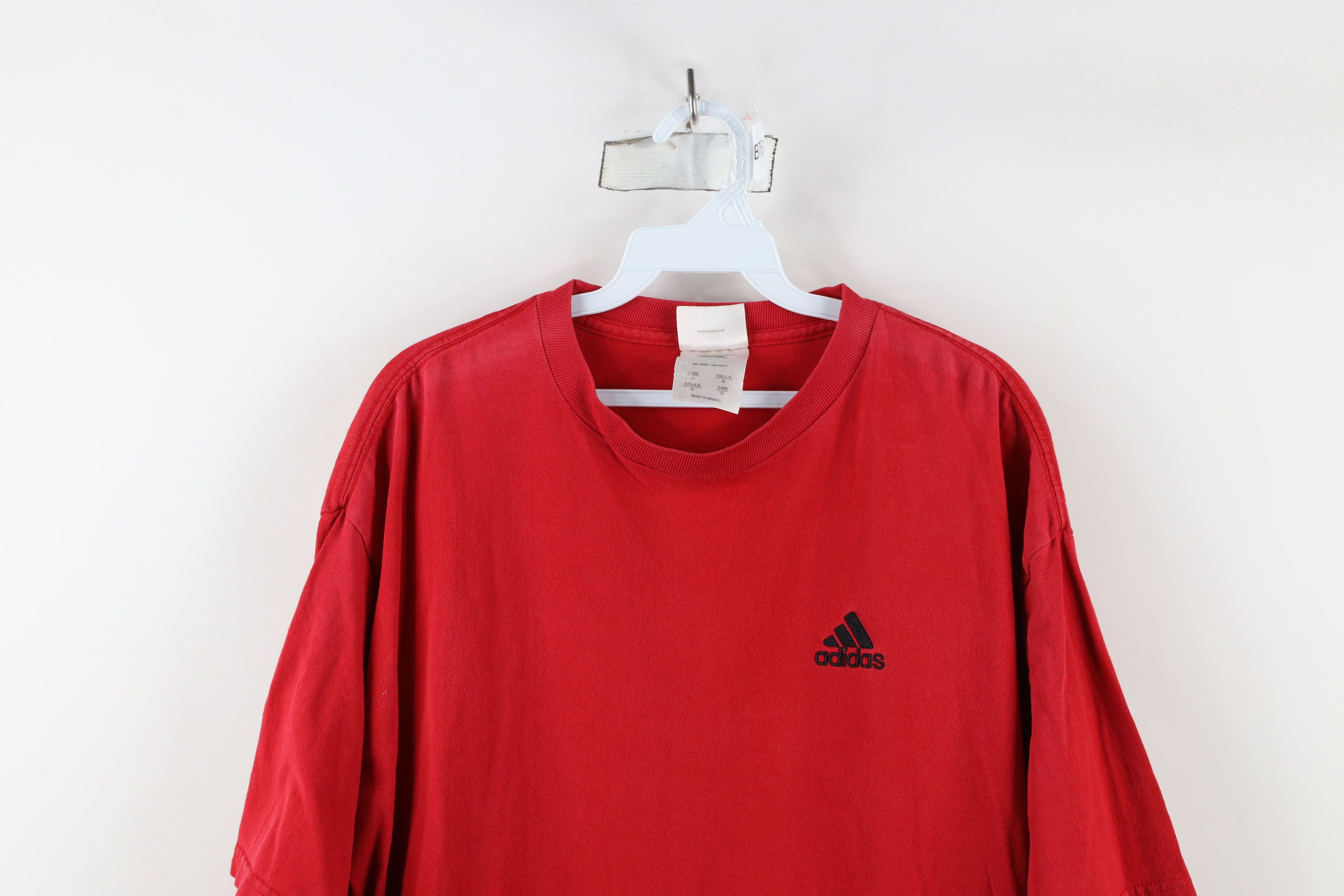 Adidas × Vintage Vintage Y2K 2003 Adidas Spell Out Short Sleeve T-Shirt Red Size US L / EU 52-54 / 3 - 2 Thumbnail