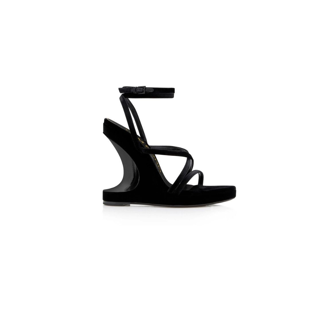 Tom Ford o1loc1c0924 W3167L Wedge Sandals in Black Size US 5 / IT 35 - 1 Thumbnail