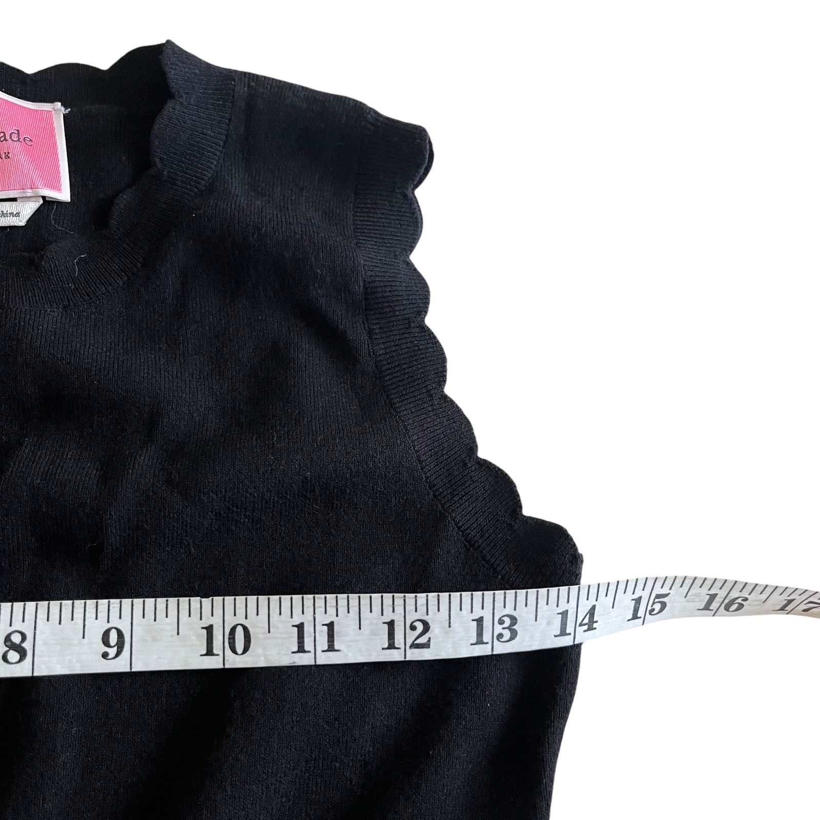 Kate Spade Kate Spade Black Pleated Scalloped Knit Sweater Midi Dress Size XS / US 0-2 / IT 36-38 - 10 Thumbnail