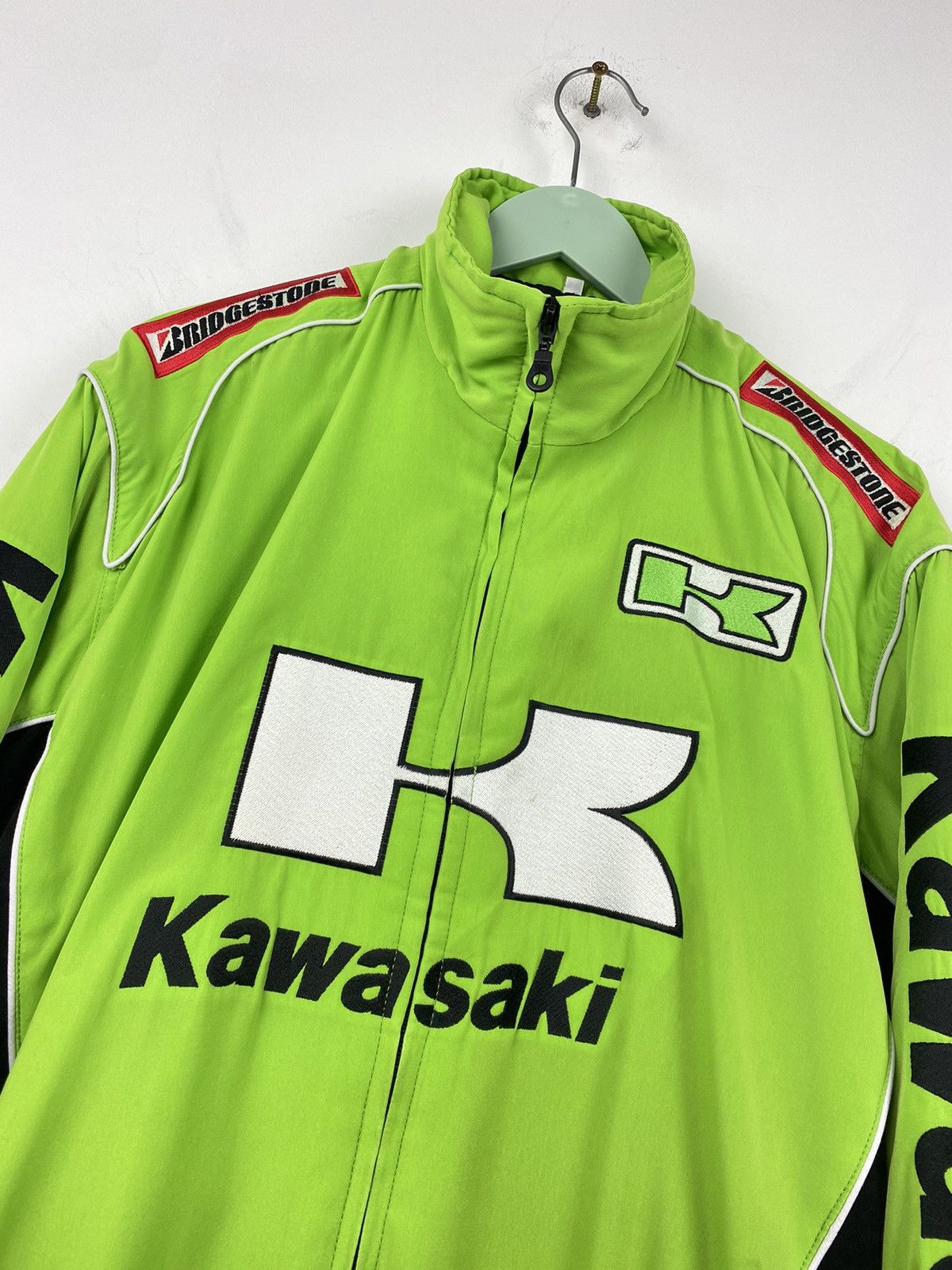 Vintage Vintage Kawasaki Racing Jacket Honda BMW Subaru Y2K Size US L / EU 52-54 / 3 - 2 Thumbnail