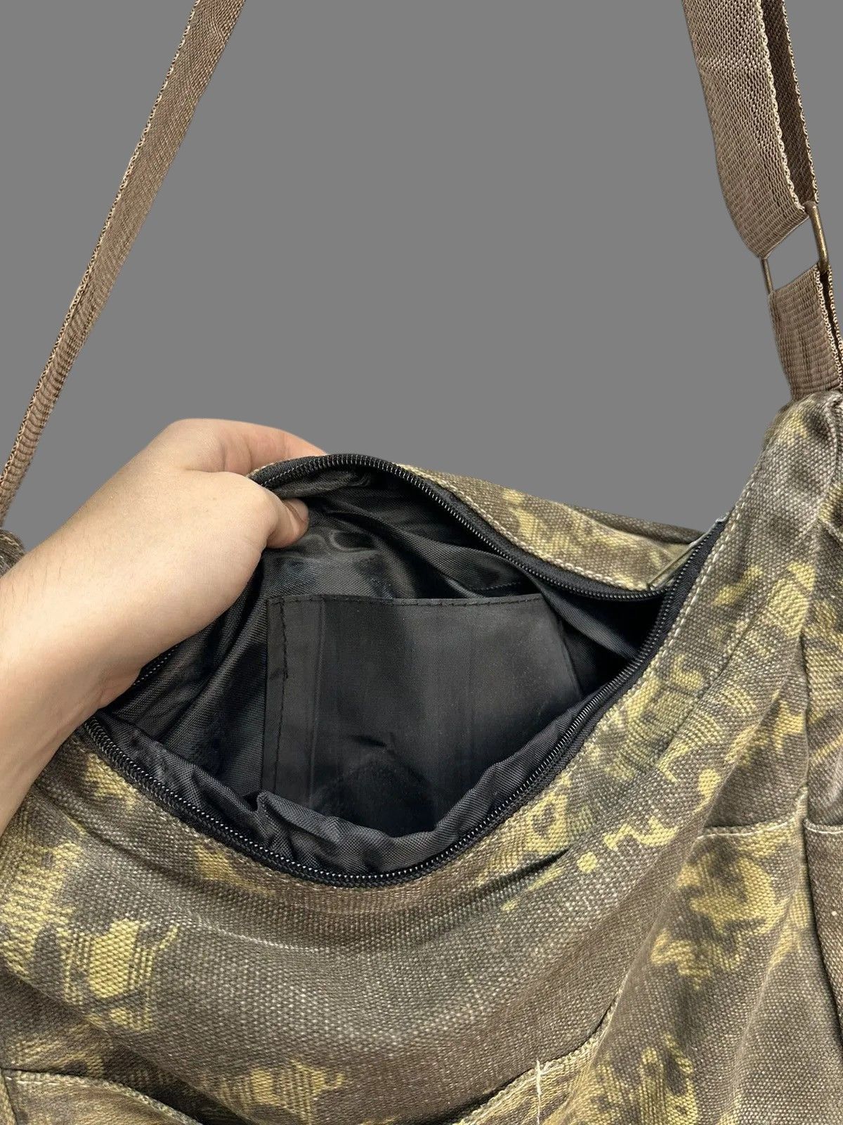 GOA Vintage Green Camo JinHaoDa Messenger Shoulder Bag Size ONE SIZE - 11 Thumbnail
