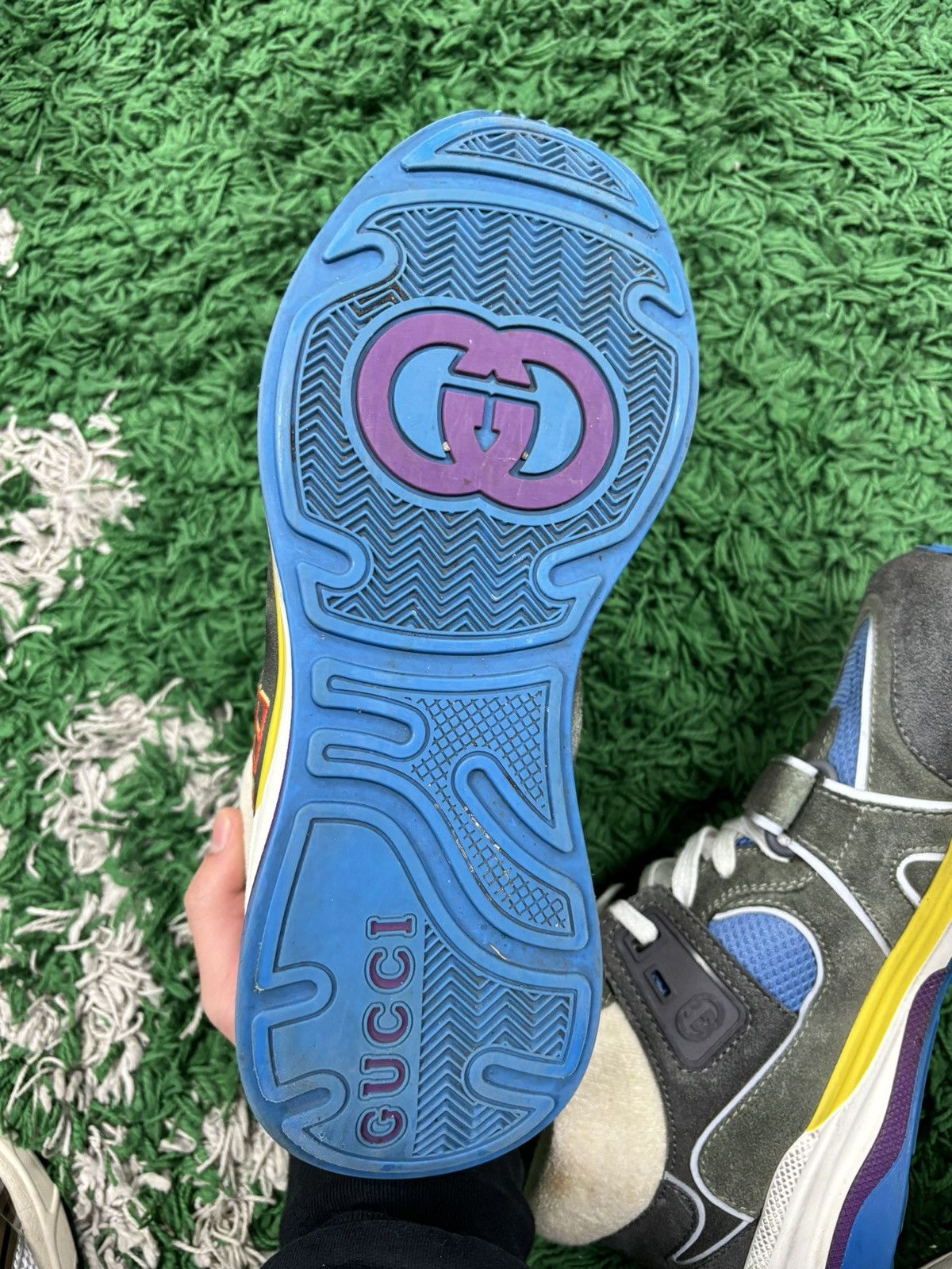 Gucci Gucci suede sneakers mid grey blue Size US 9 / EU 42 - 5 Thumbnail