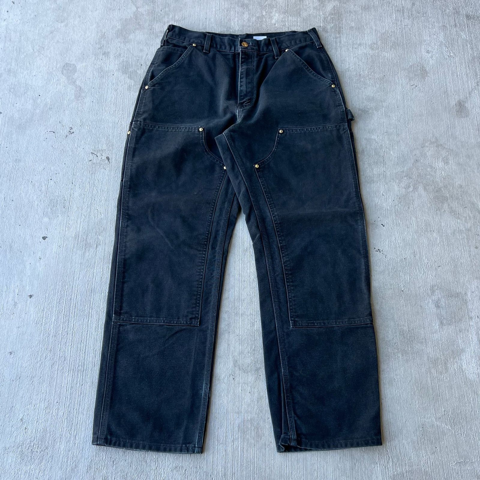 Carhartt × Vintage Carhartt black double knee work wear carpenter pants Size US 30 / EU 46 - 1 Thumbnail