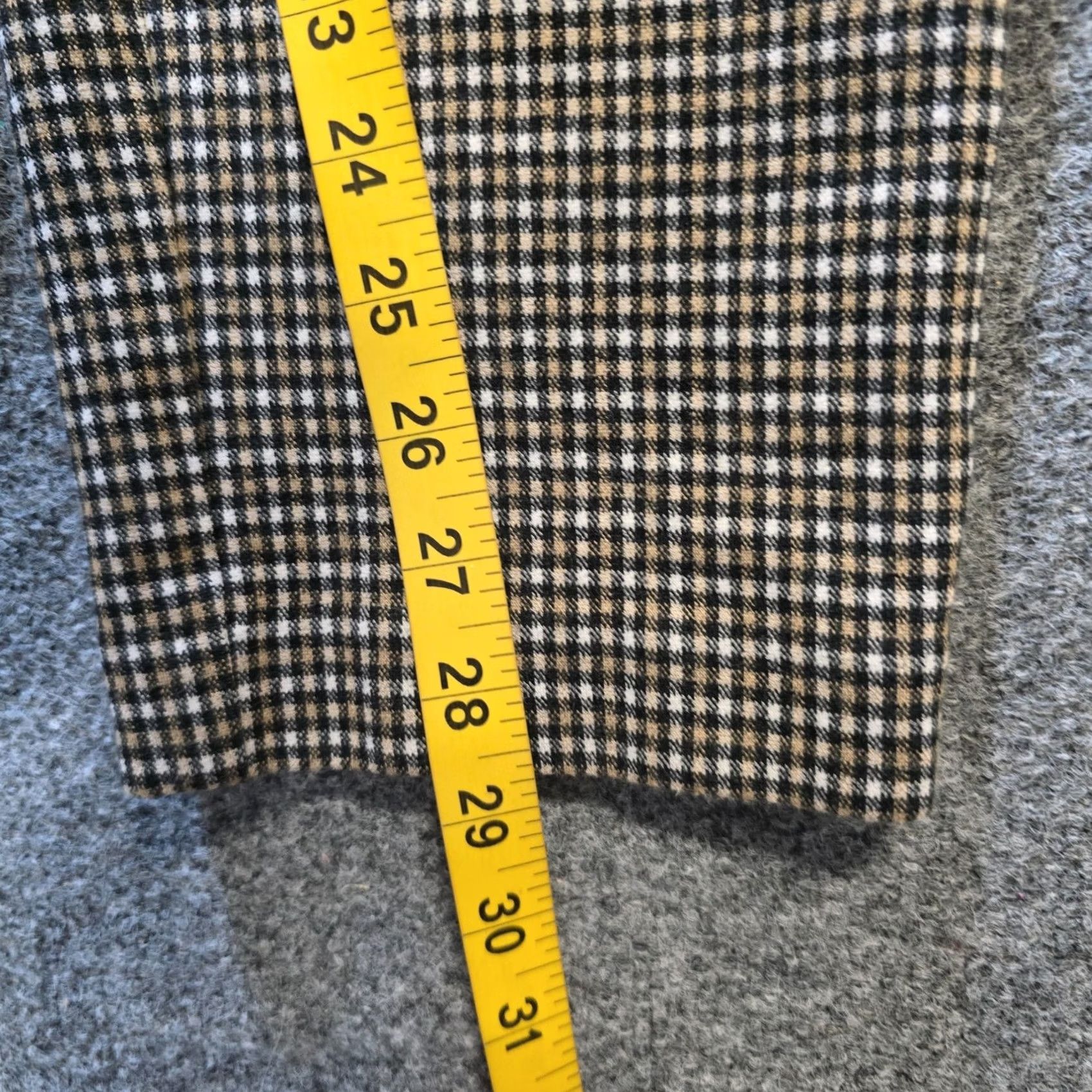 J. Jill J Jill Pants Womens Medium Black Plaid Ponte Slim Leg Stretchy Casual Career Shirt? Size 32" / US 10 / IT 46 - 7 Thumbnail