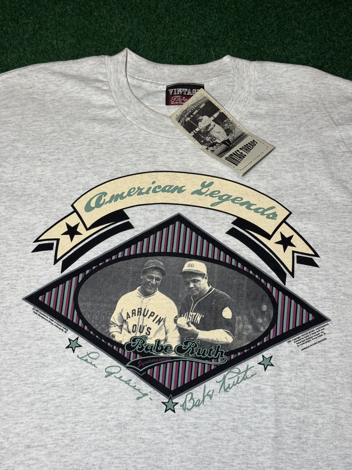 Vintage 90s Babe Ruth Lou Gehrig Vintage Baseball XL T Shirt Size US XL / EU 56 / 4 - 2 Thumbnail