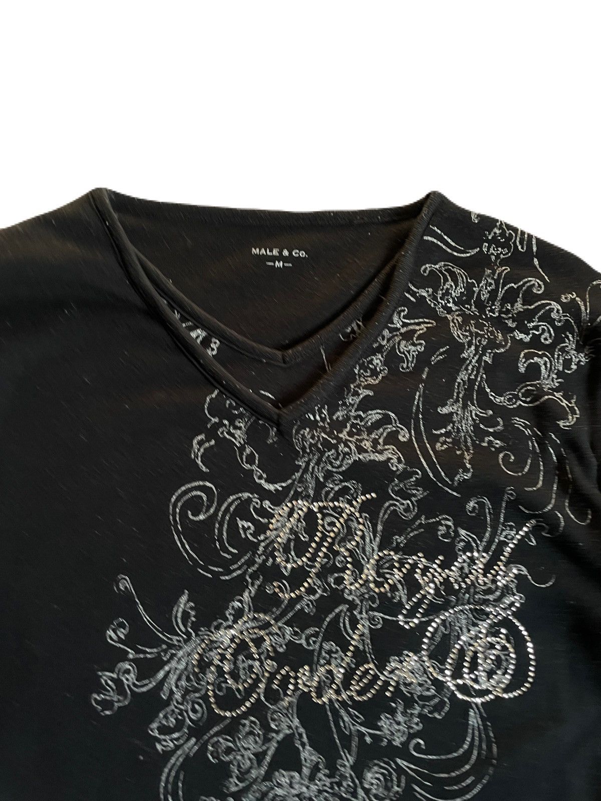 If Six Was Nine 2000s Japanese archive Vkei Glitter Floral 3/4 Sleeve Tee Size US S / EU 44-46 / 1 - 5 Thumbnail