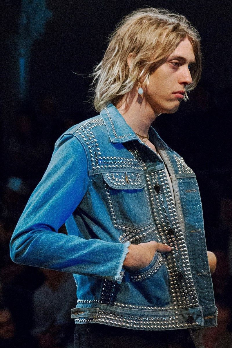 Saint Laurent Paris Saint Laurent Paris SS16 Denim Studded Crystal Jacket Size US S / EU 44-46 / 1 - 14 Thumbnail