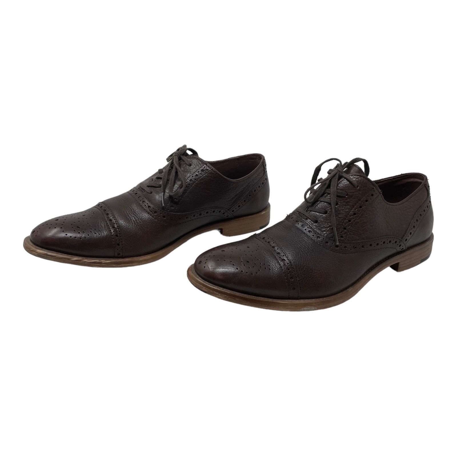 Aston Grey Aston Grey Brown Crocket Leather Oxfords men shoes Size 8 Size US 8 / EU 41 - 8 Thumbnail
