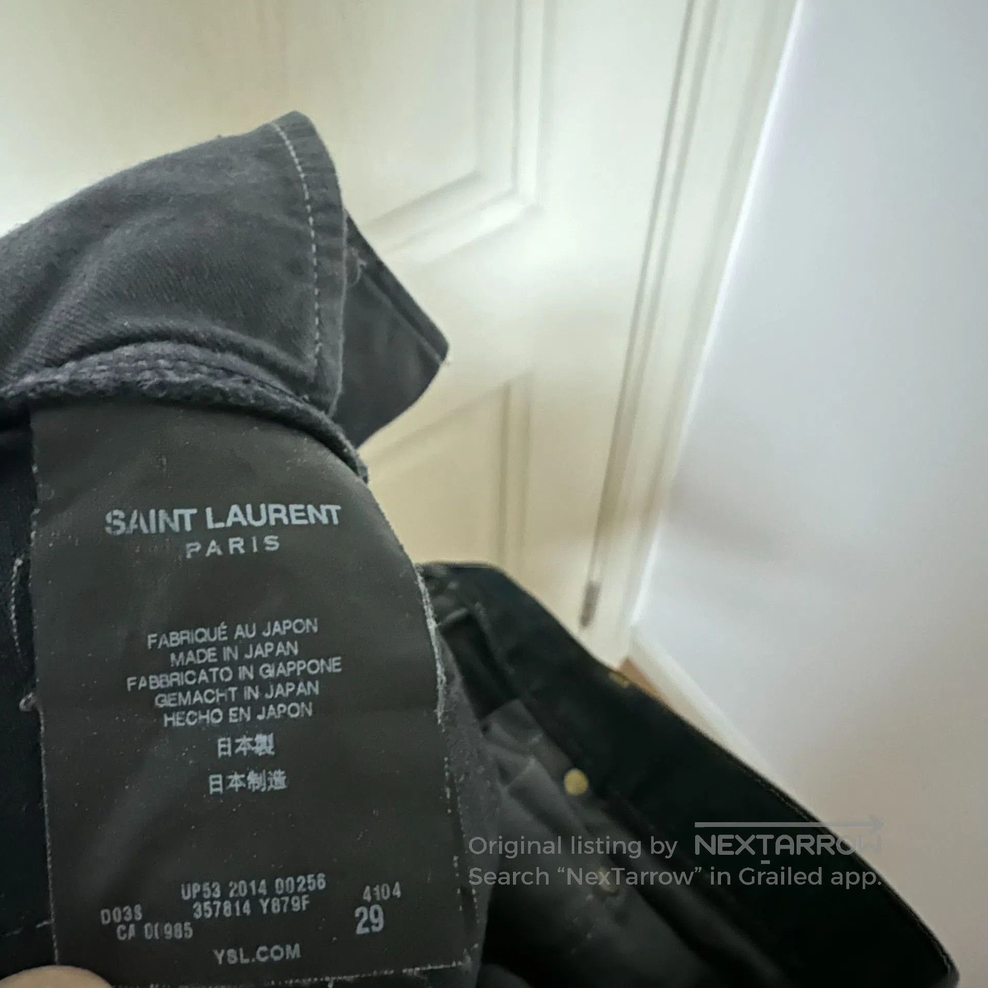 Saint Laurent Paris Saint Laurent Black Distressed Jeans. Size US 29 - 8 Thumbnail