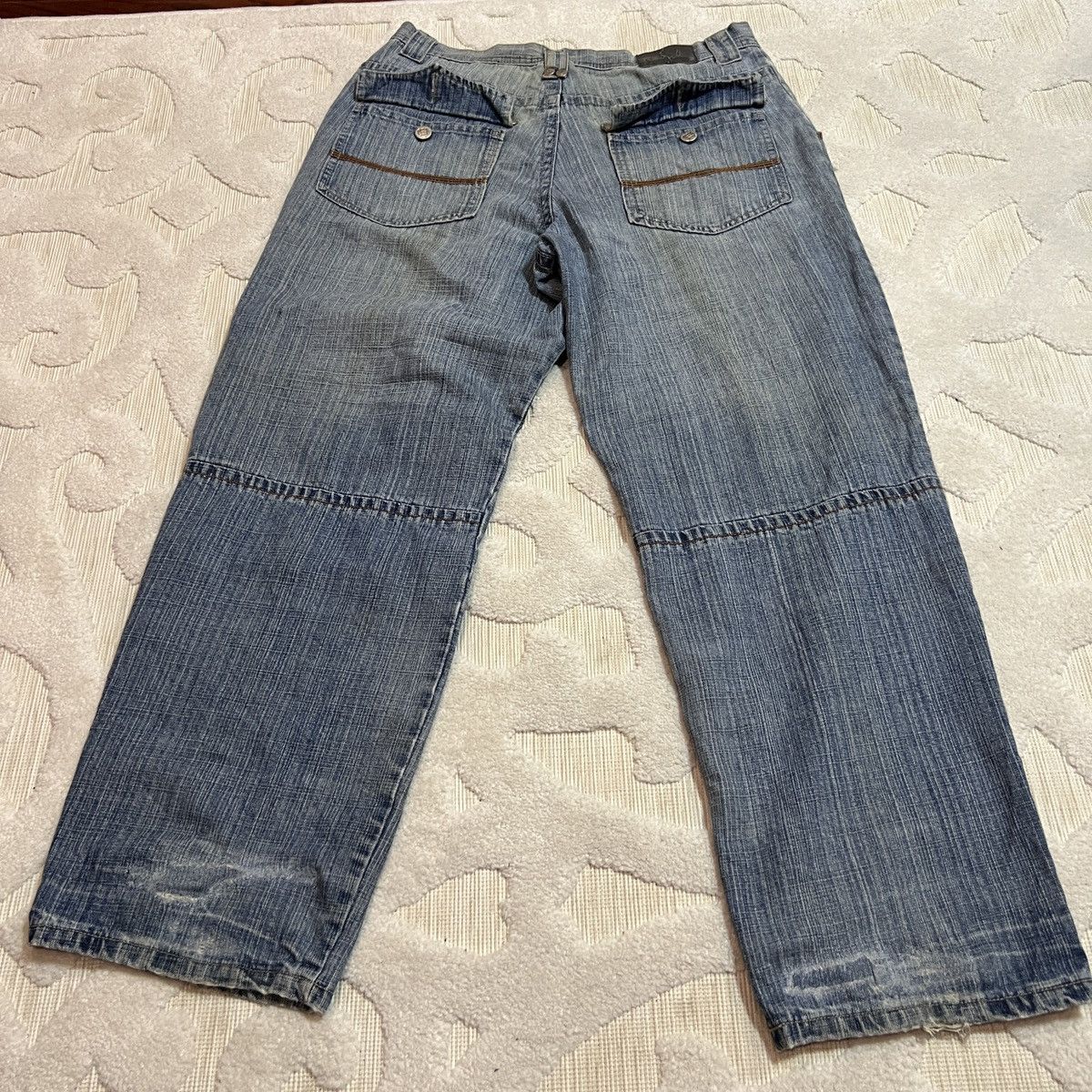Makaveli MAKAVELI HIP-HOP SUPER BAGGY JEANS PANTS Y2K 90S RAP Size US 36 / EU 52 - 6 Thumbnail